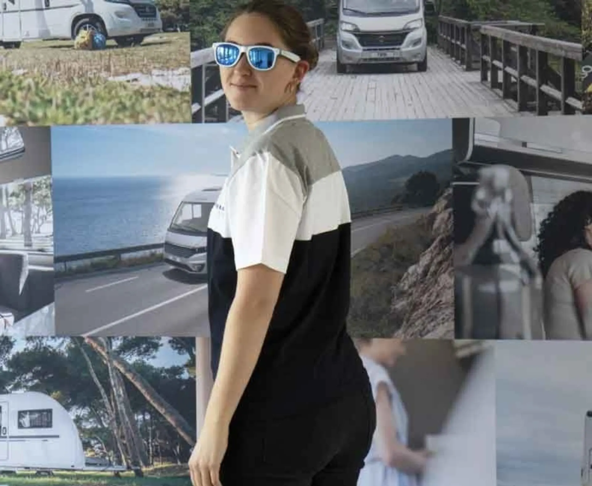 Polo femme bleu XL