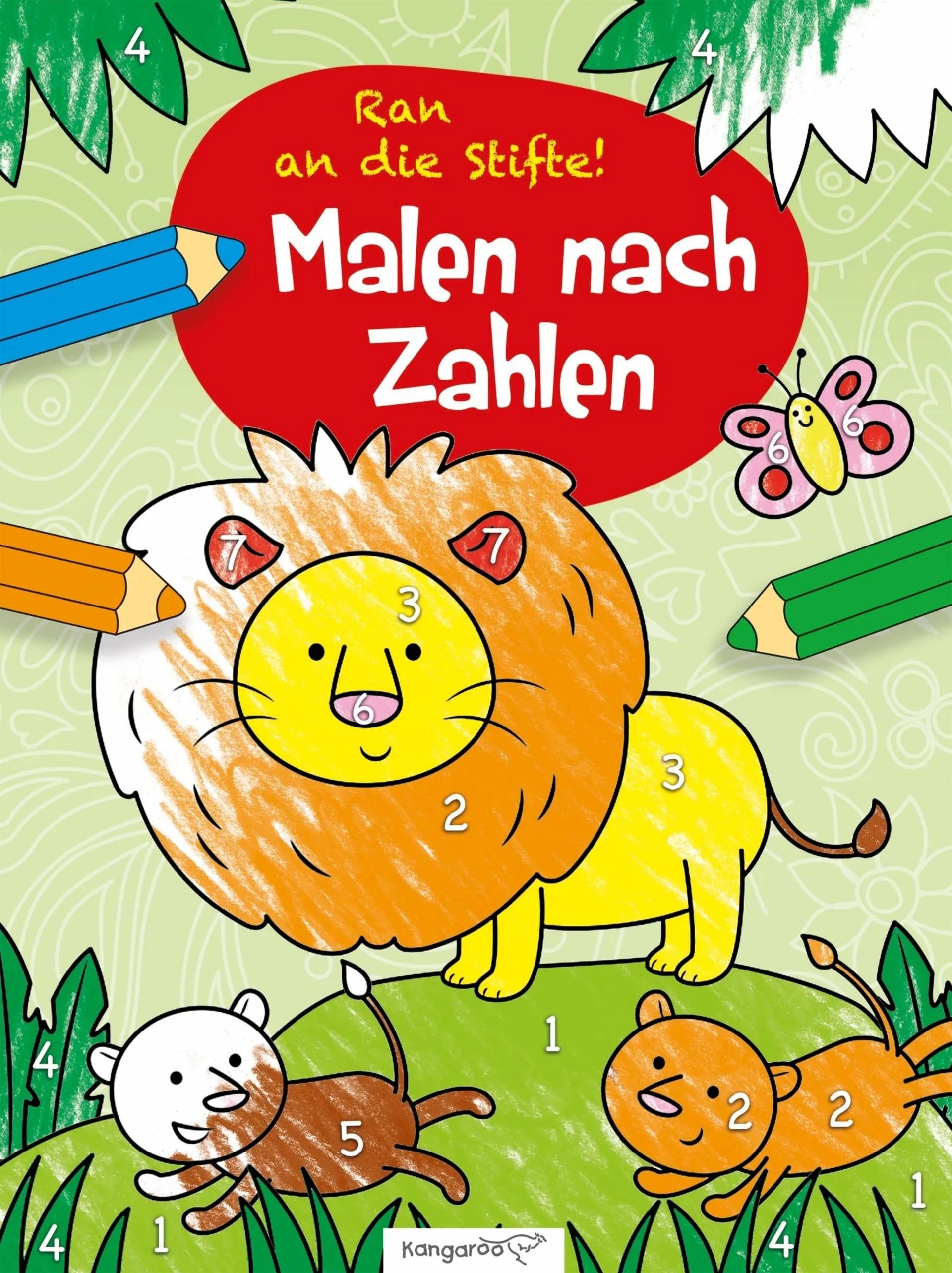 Livres pour enfants Kangaroo : Peindre par numéros - Le lion Livres pour enfants Kangaroo : Peindre par numéros - Le lion