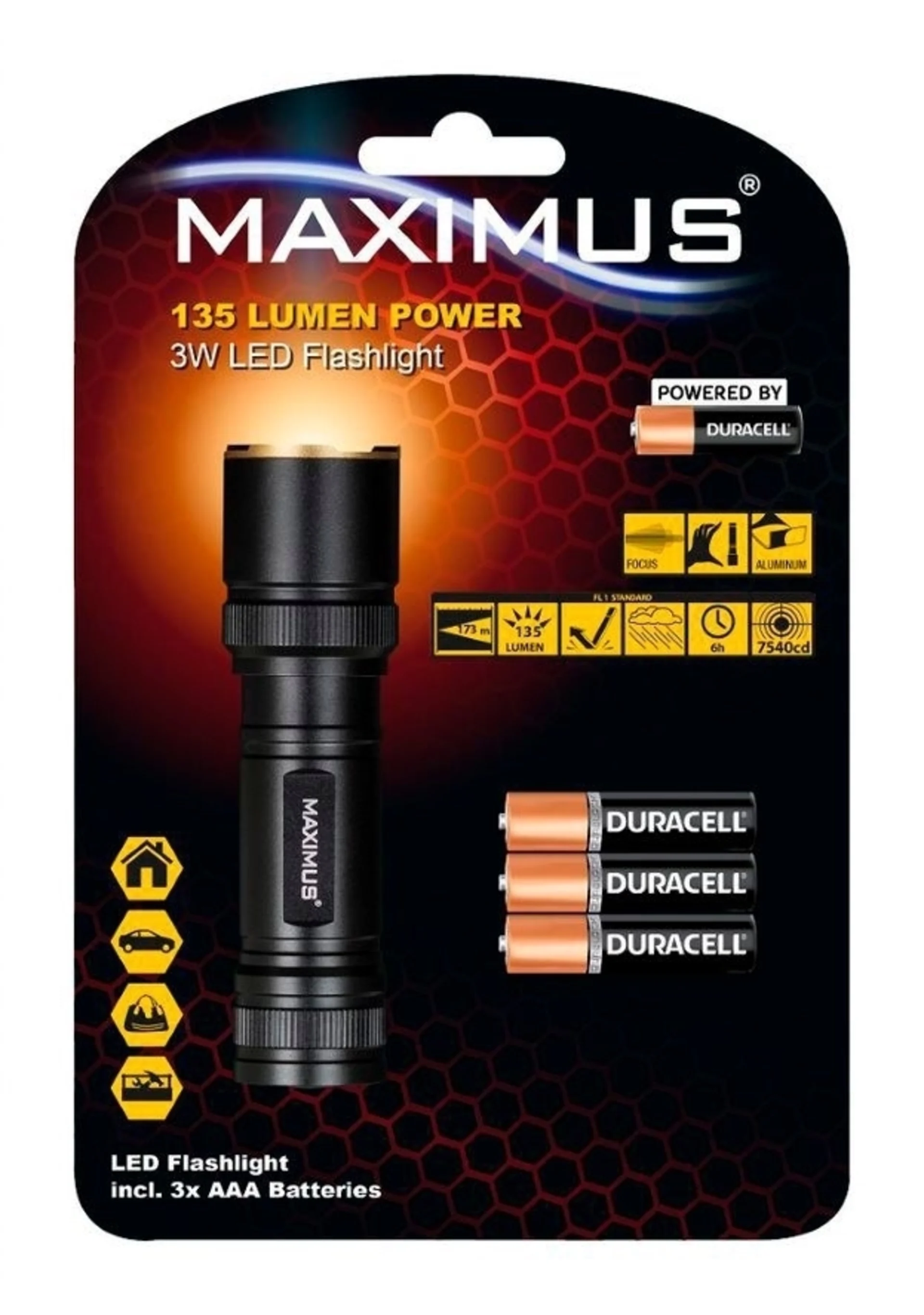 MAXIMUS Taschenlampe M-FL-018-DU