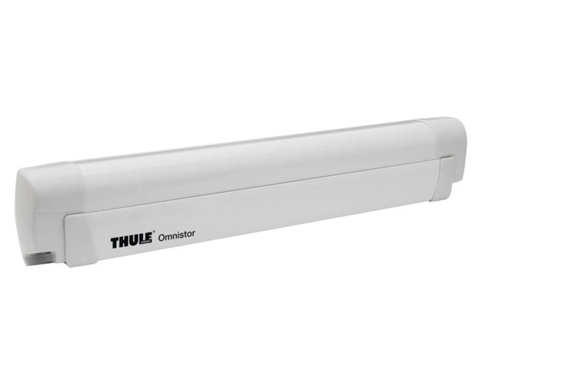 Thule Omnistor 8000 Wandmarkise mit 230V Motor und 6m Tuch in Creme und Mystic Grey