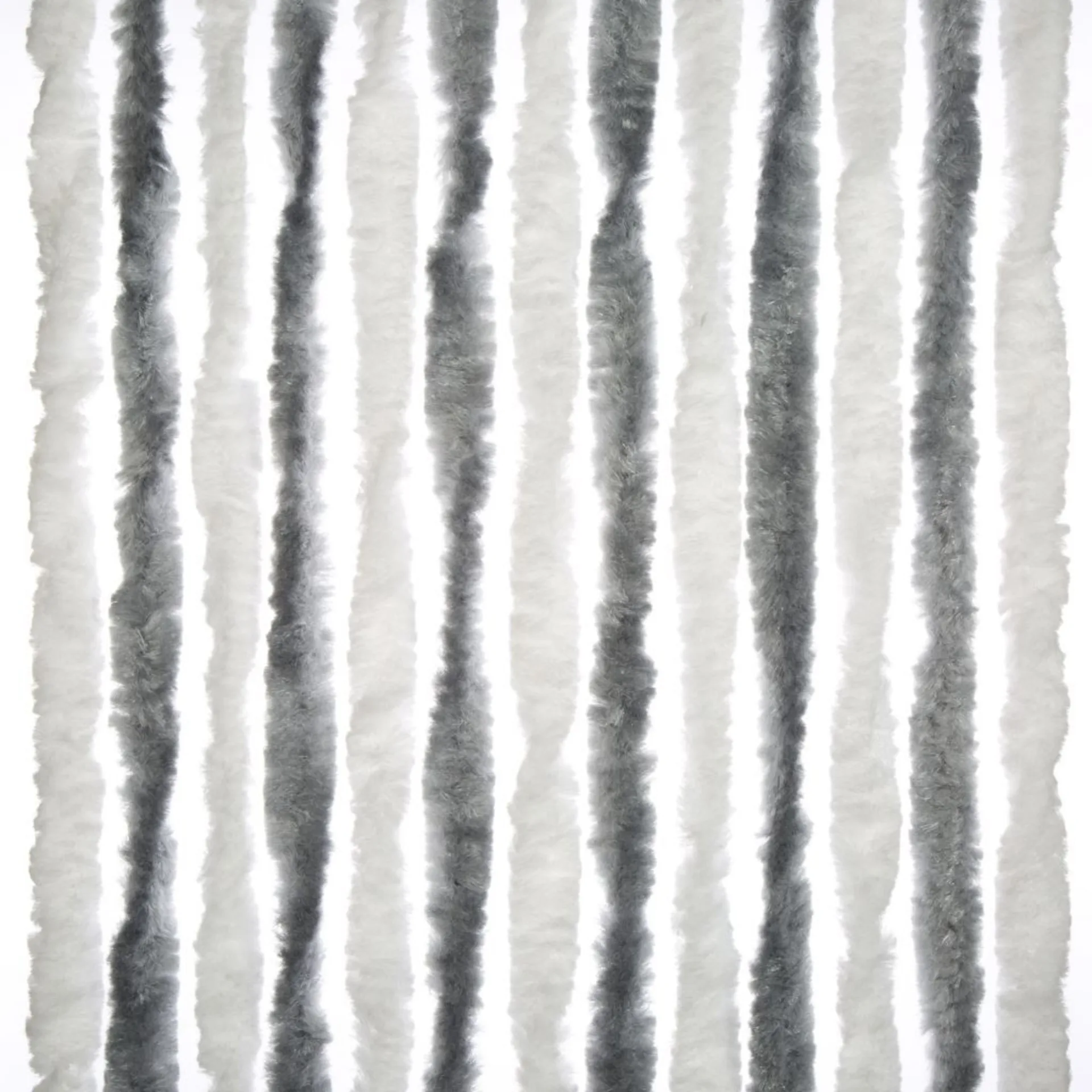 Chenille-Flauschvorhang Zelt/Bal 100 x 205 cm, grau/weiss