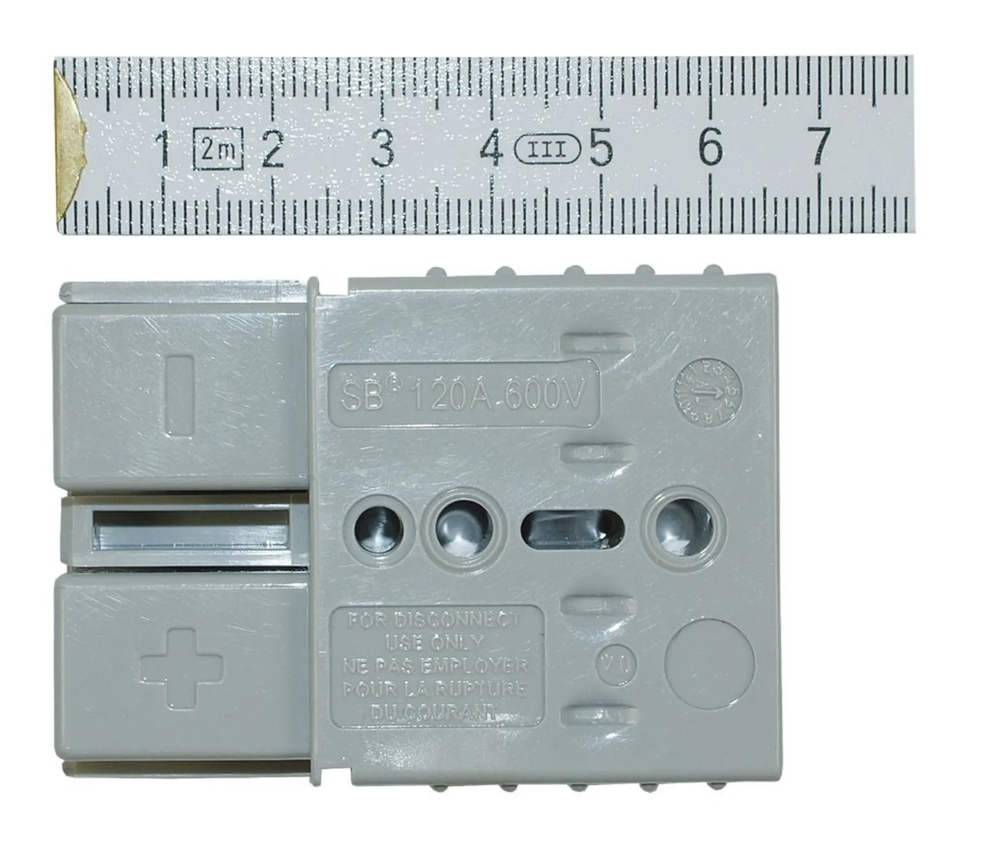 1 fiche Anderson Power 2 pôles 35 mm2 grise