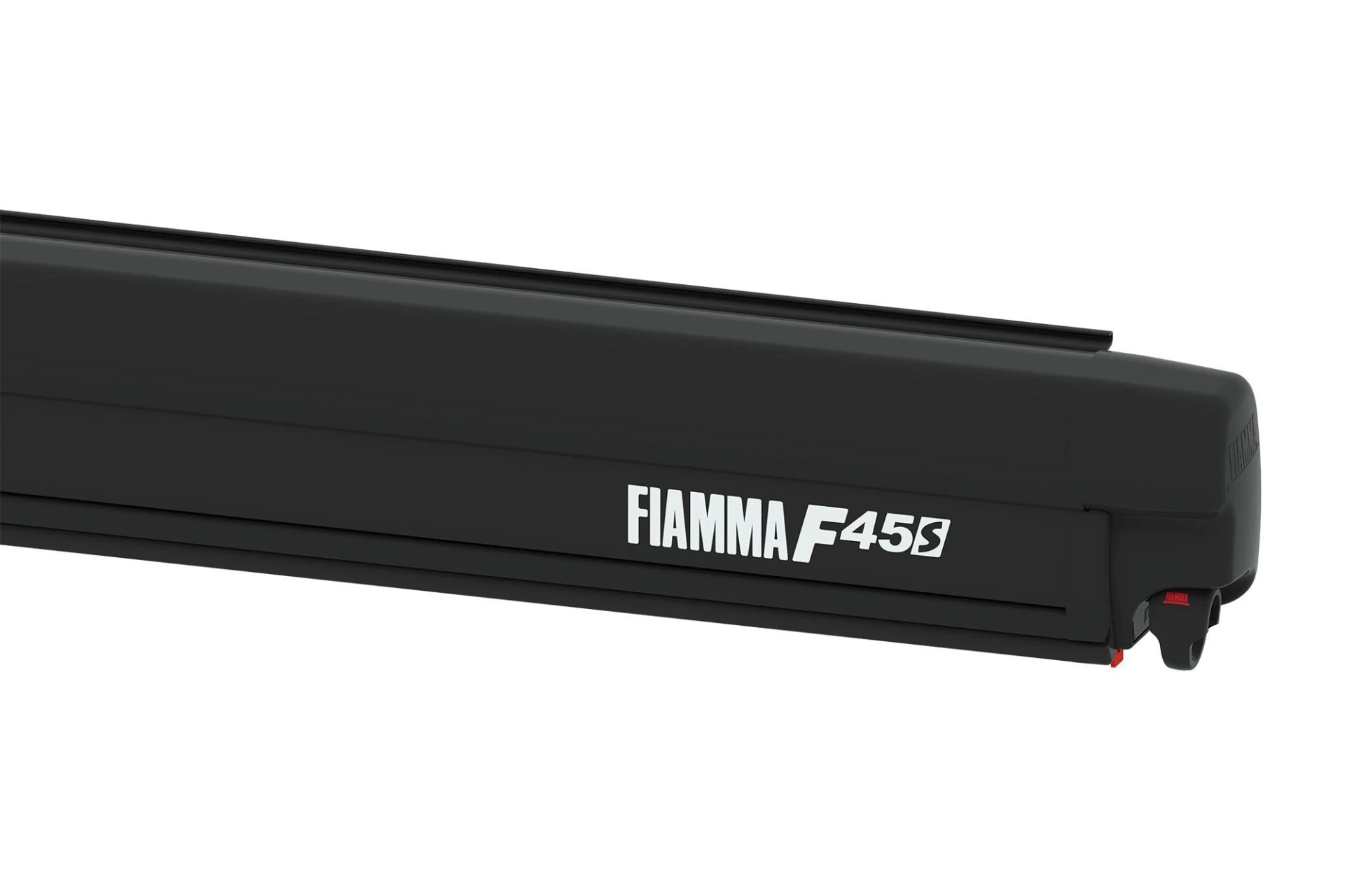 Fiamma F45s 190 Wandmarkise Gehäusefarbe Deep Black Tuchfarbe Royal Grey 1,9 m
