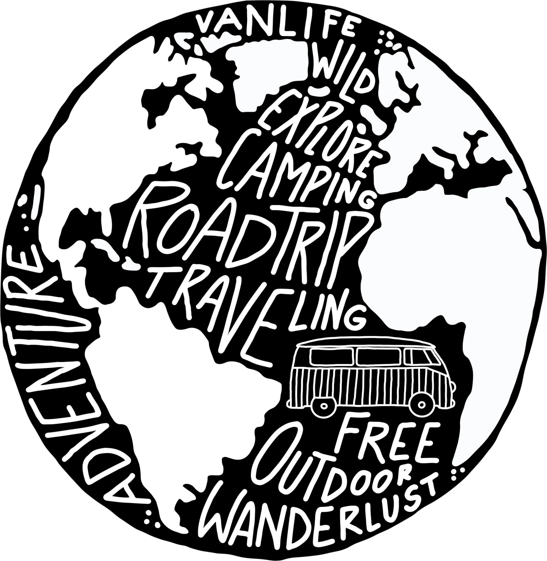 Advanture Shop Weltkugel Autoaufkleber 10 x 10 cm