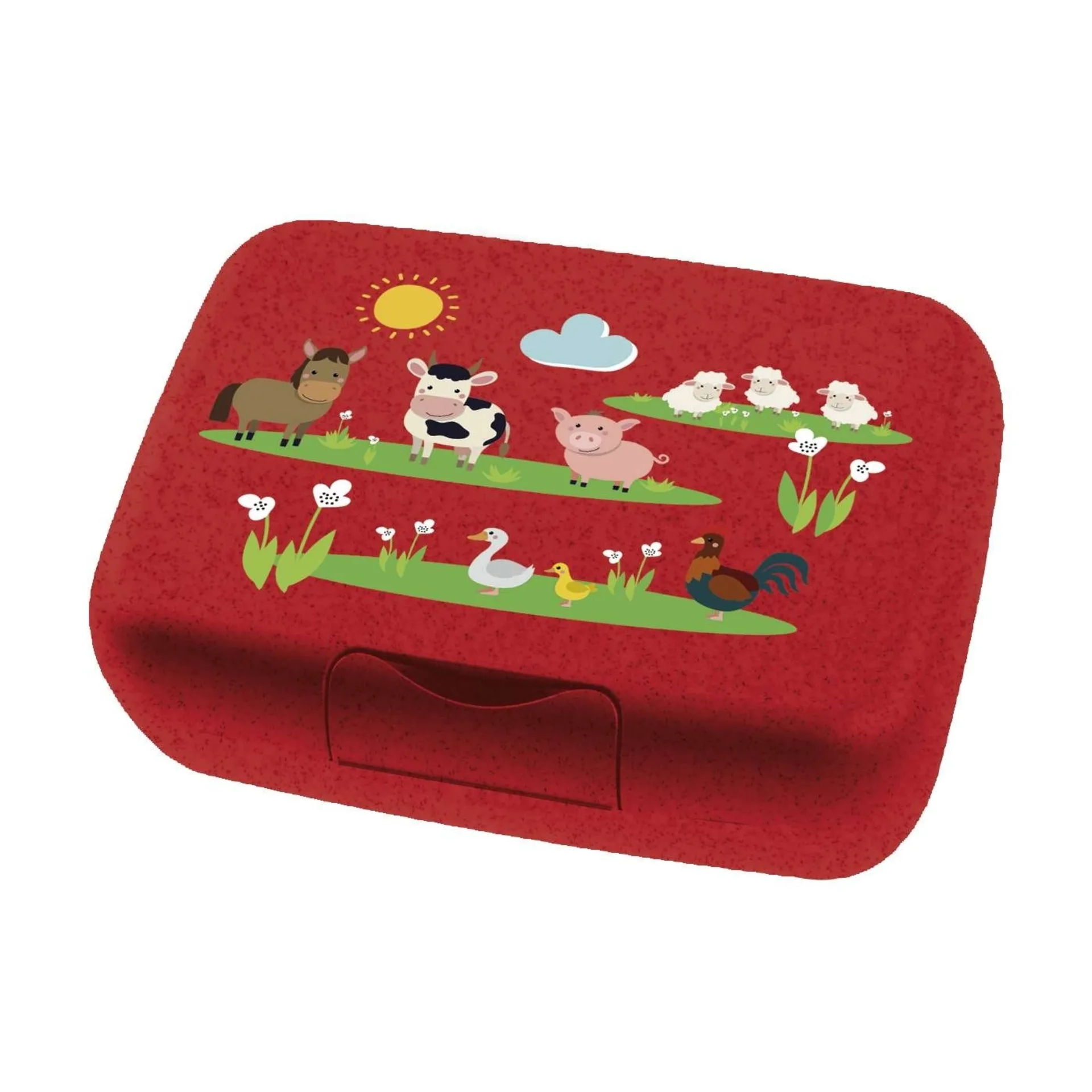 Koziol Candy L Box Lunchbox / Brotdose mit Trennschale Farm organic red