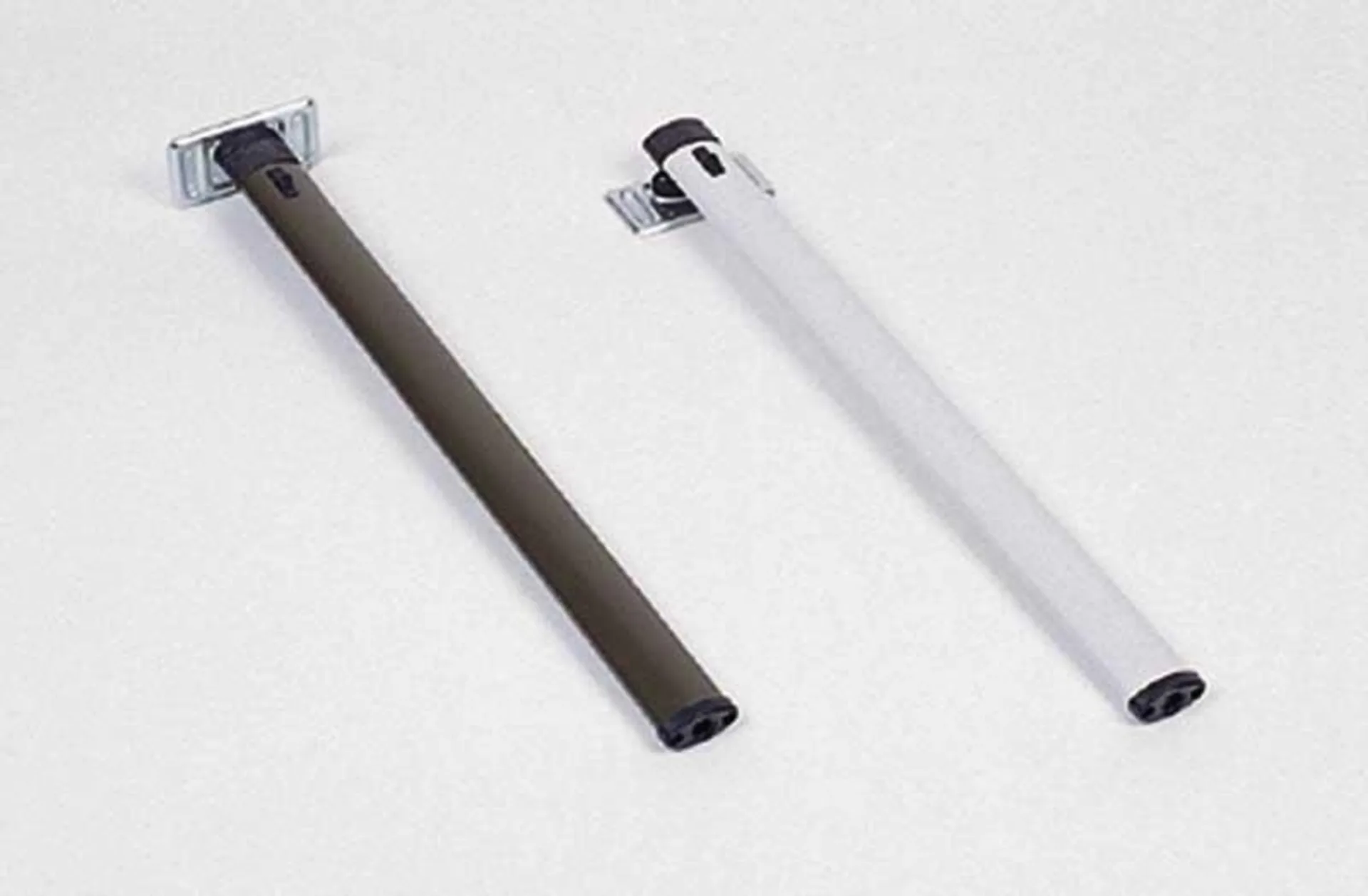 Klapptischfuss mit oben abklappbarer Funktion, Gel-gepolstert, 675mm Höhe und grauer Farbe
