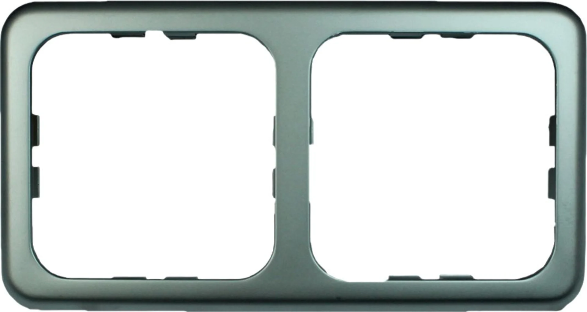 Inprojal System 10.000 Zweifachrahmen STANDARD mattglänzend glatt Altsilber