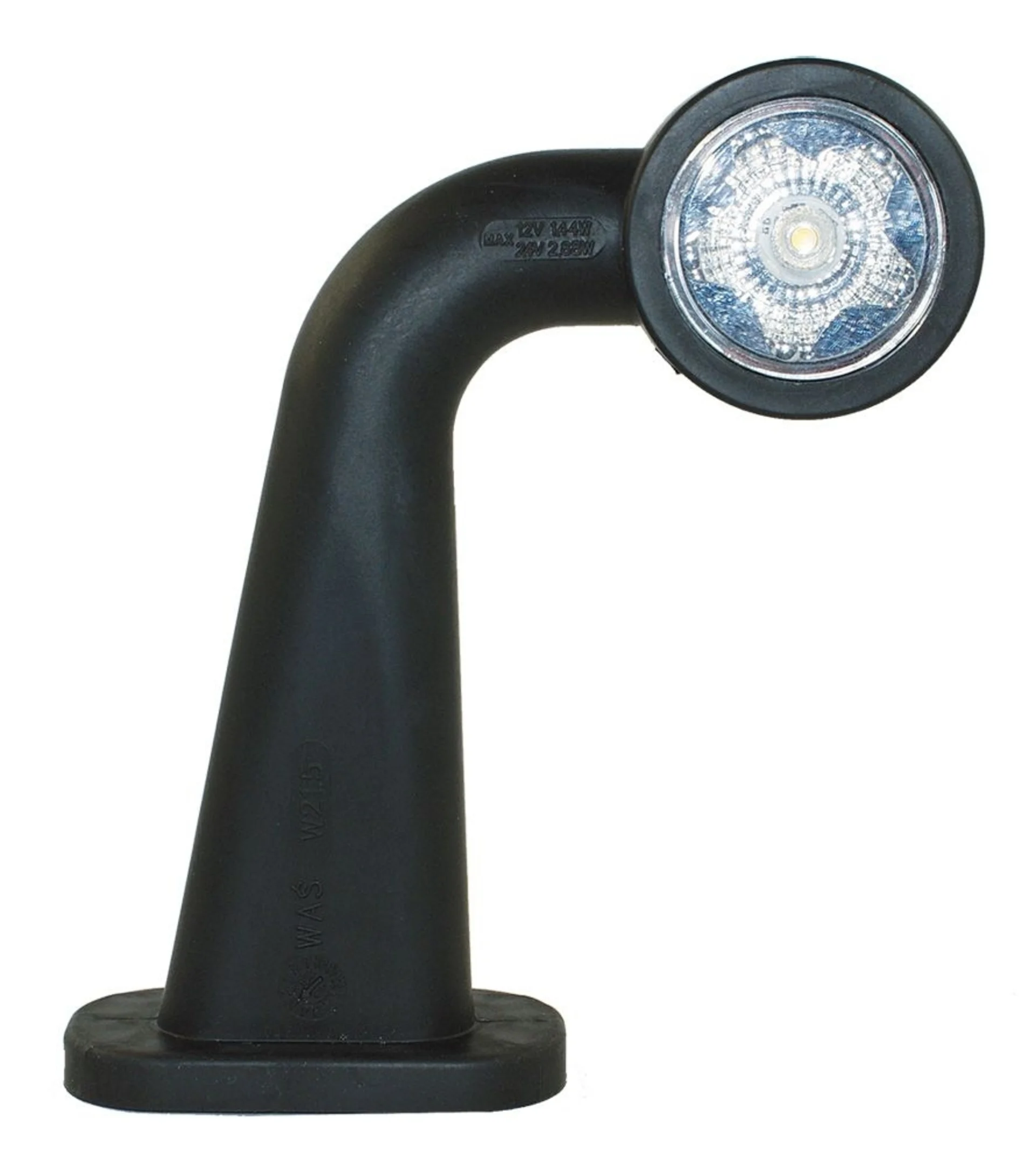WAS - LED-Umrissleuchte STAR 12/24V rechts 180x158mm, Halterung 90°, IP68