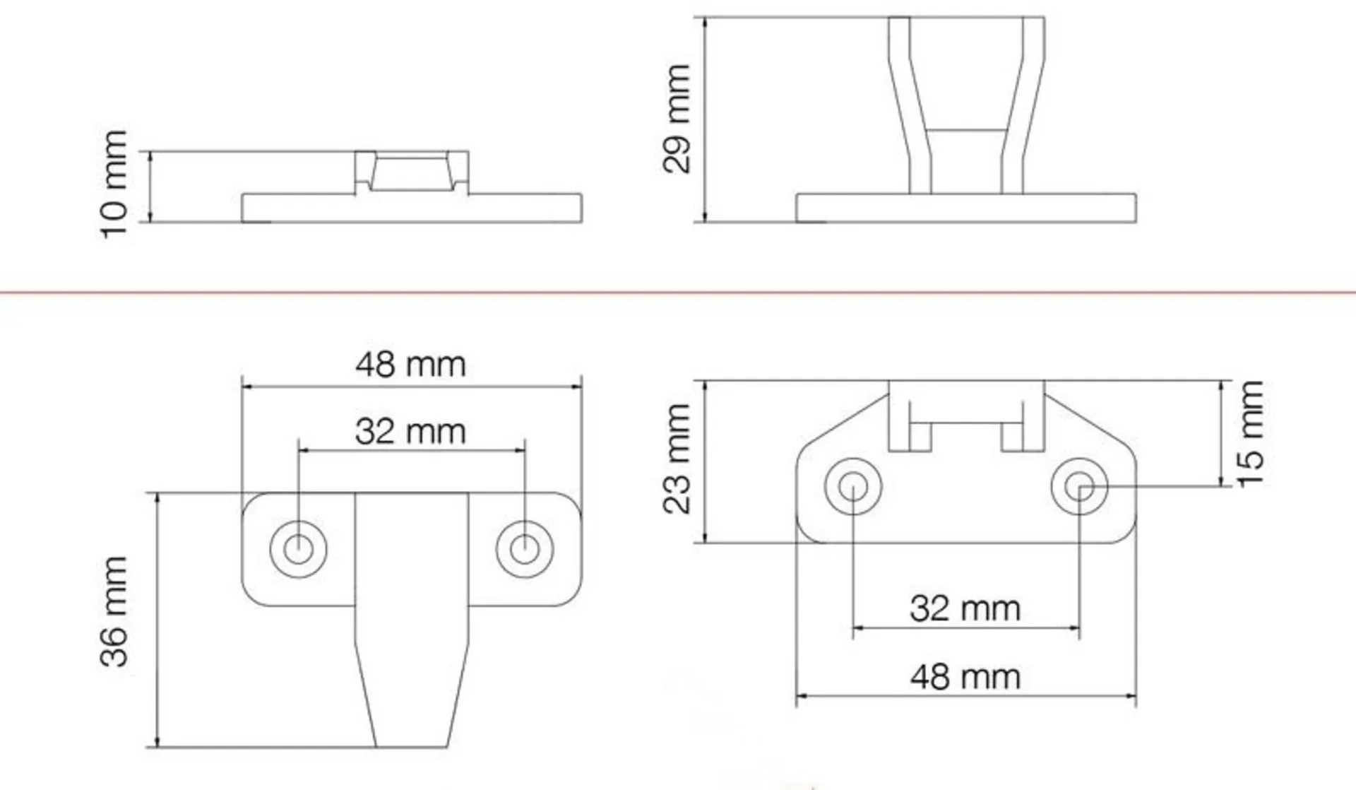 Holzverbinder-Set, 16 Stück, schwarz