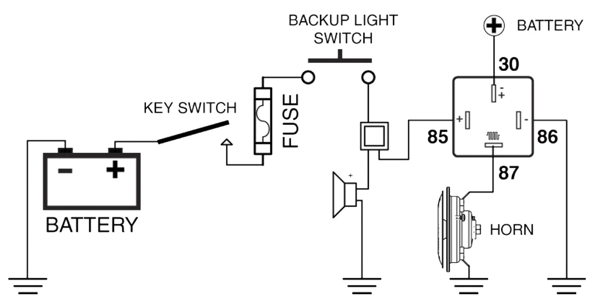 Intervallrelais zu Rückfahrhorn 12V rot 12V ca. 30x/Minute z.B. zu K91L12V