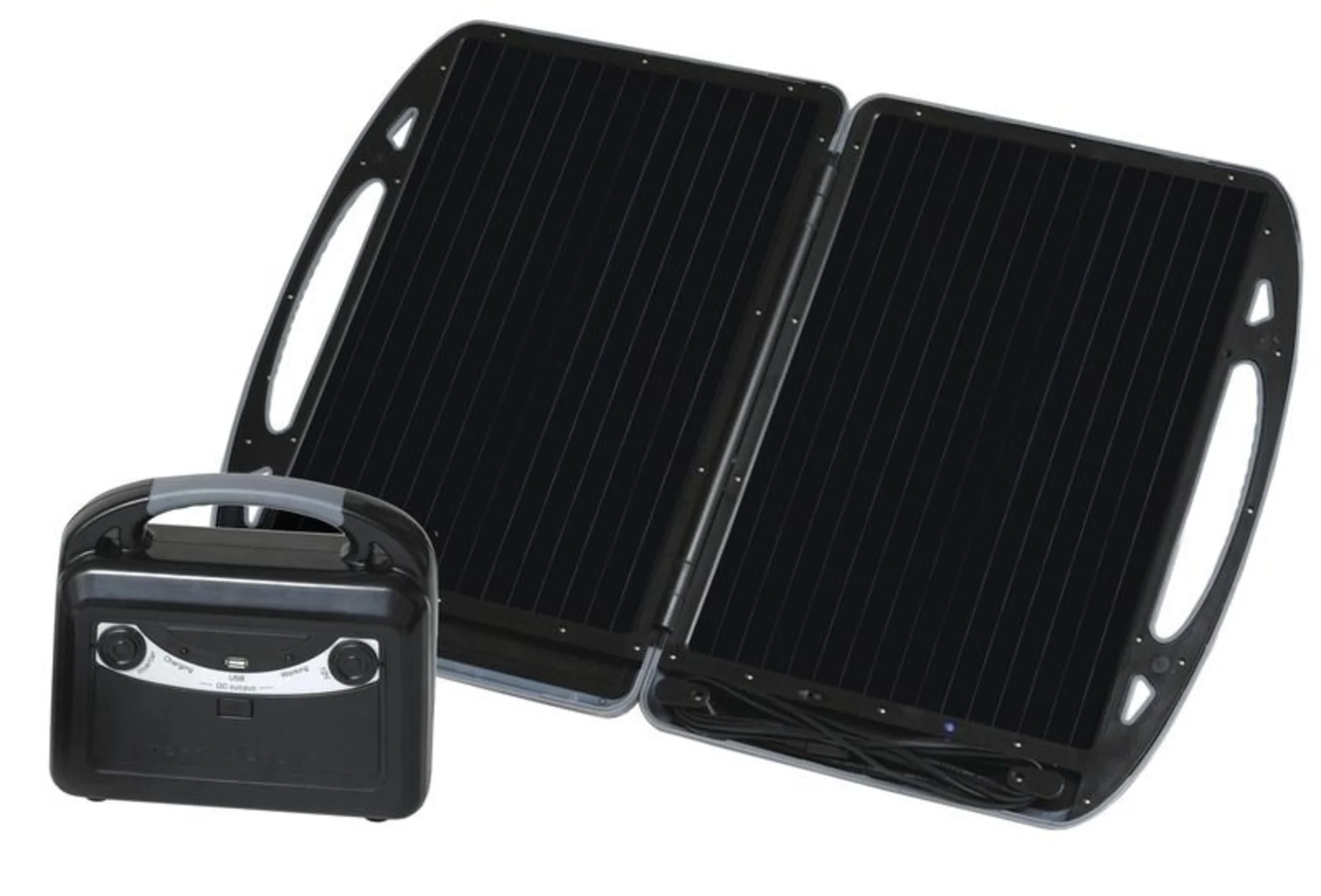 Carbest Générateur solaire mobile avec module de 13W et batterie de 12V/7A et panneau solaire de camping avec lampe de travail, boîte d'énergie et câble de chargement
