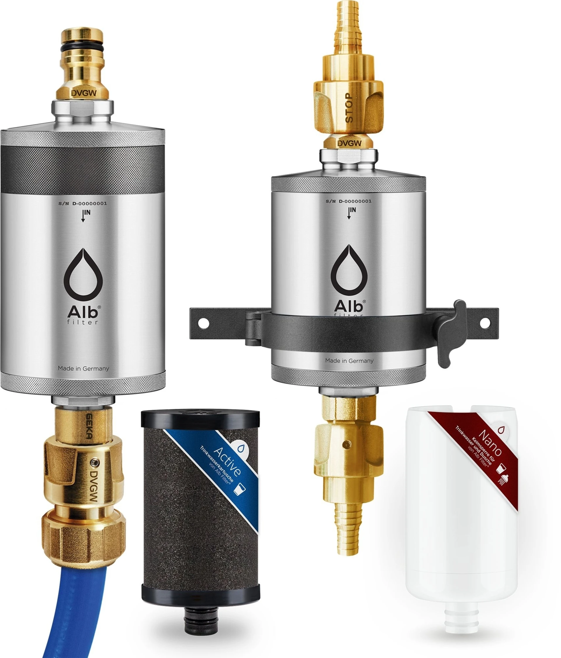 Alb Filter® PRO CAMPER Set Trinkwasserfilter Kombination Edelstahl Natur Alb Filter® PRO CAMPER Set Trinkwasserfilter Kombination Edelstahl Natur