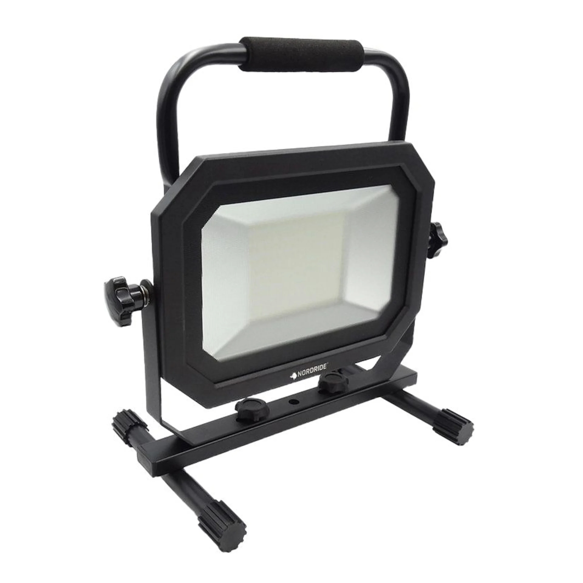 LED-Baustrahler 230 V / 150 W mit Kabel und Ständer 420 x 222 x 450 mm, 16’500 lm, neutralweiss 4'000 K, IP65