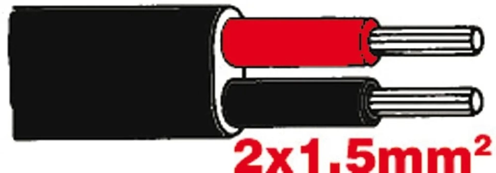 SGF Câble plat 2x1.5 noir