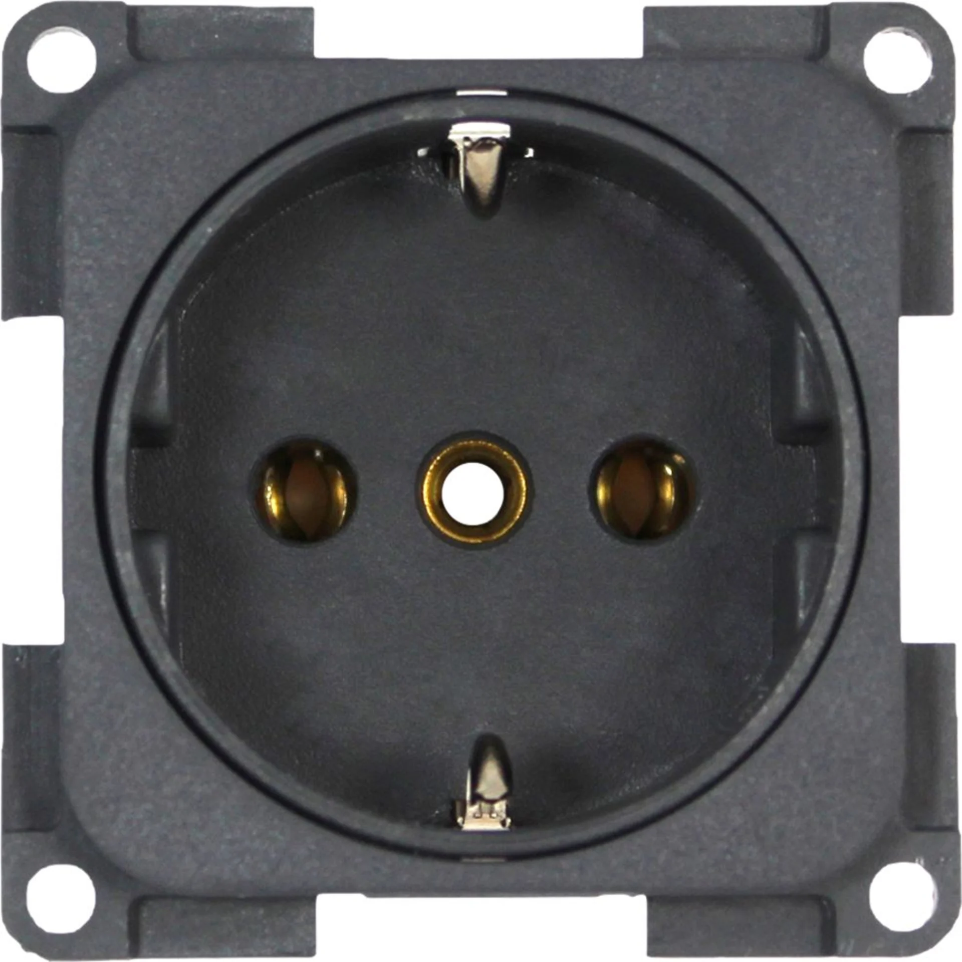 Inprojal System 10.000 Schutzkontaktstecker Steckdose schiefergrau