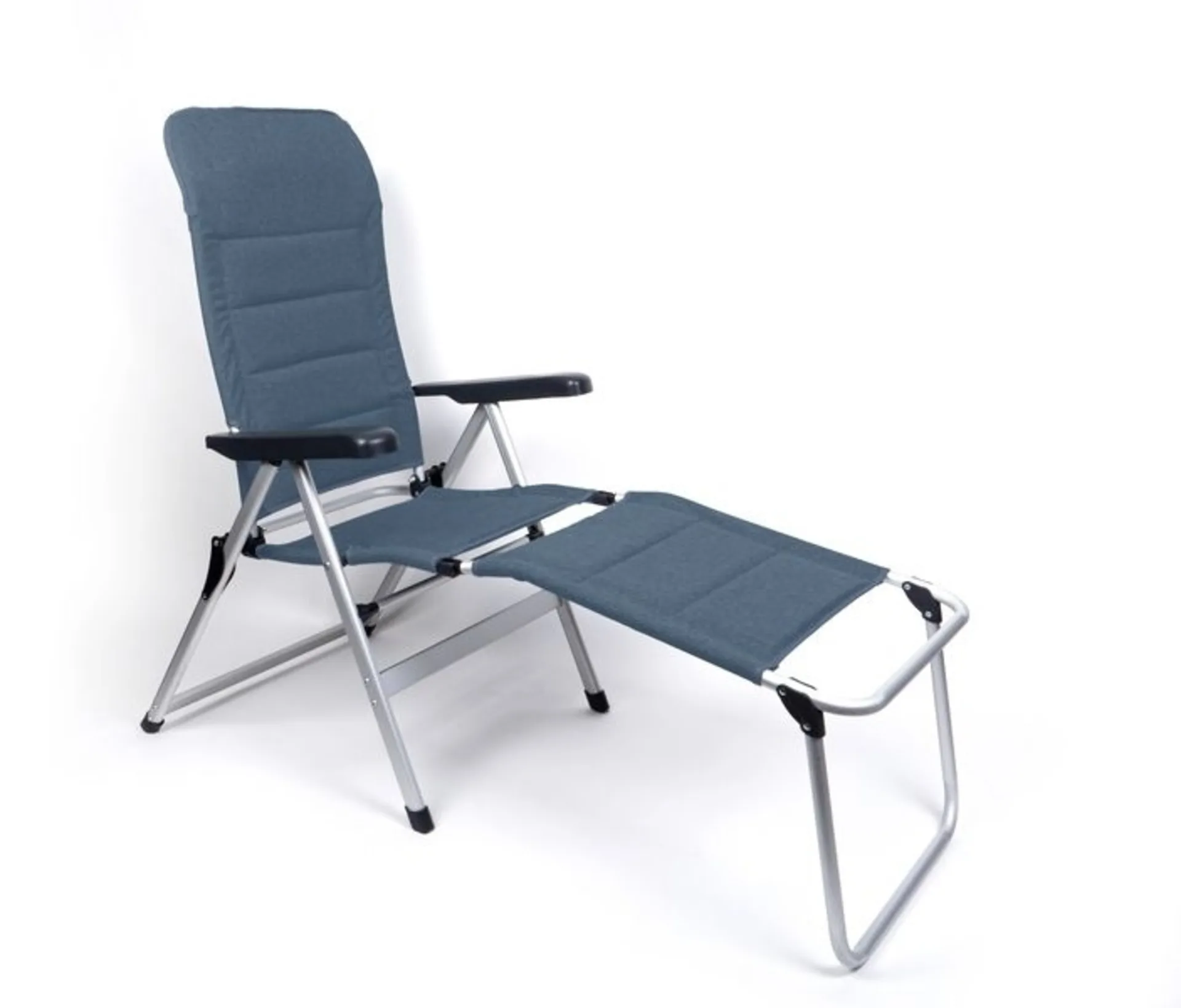 Repose-jambes rembourré MALAGA COMFORT avec structure en aluminium bleu foncé