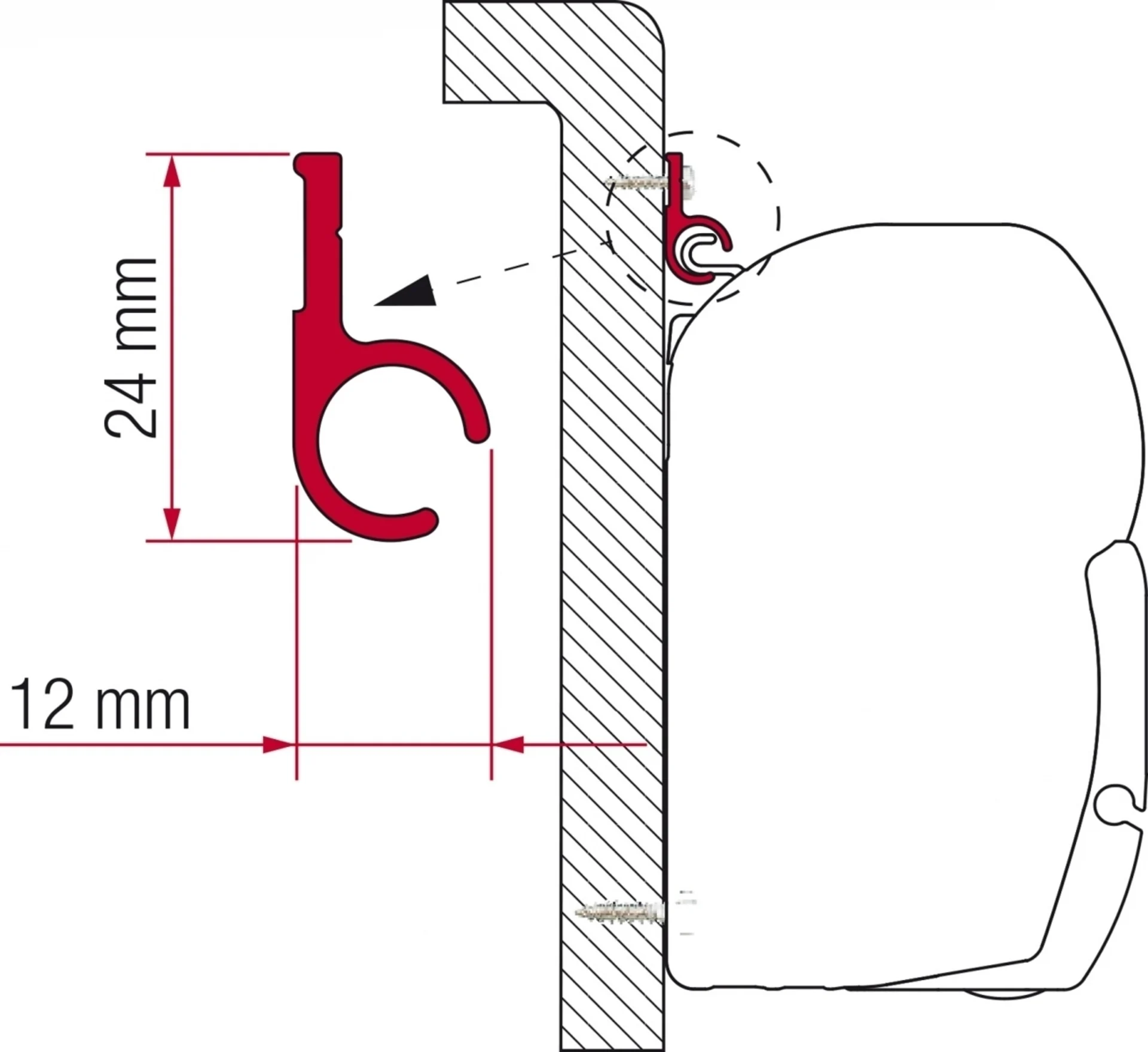 F45 Kit Rail R 300 cm
