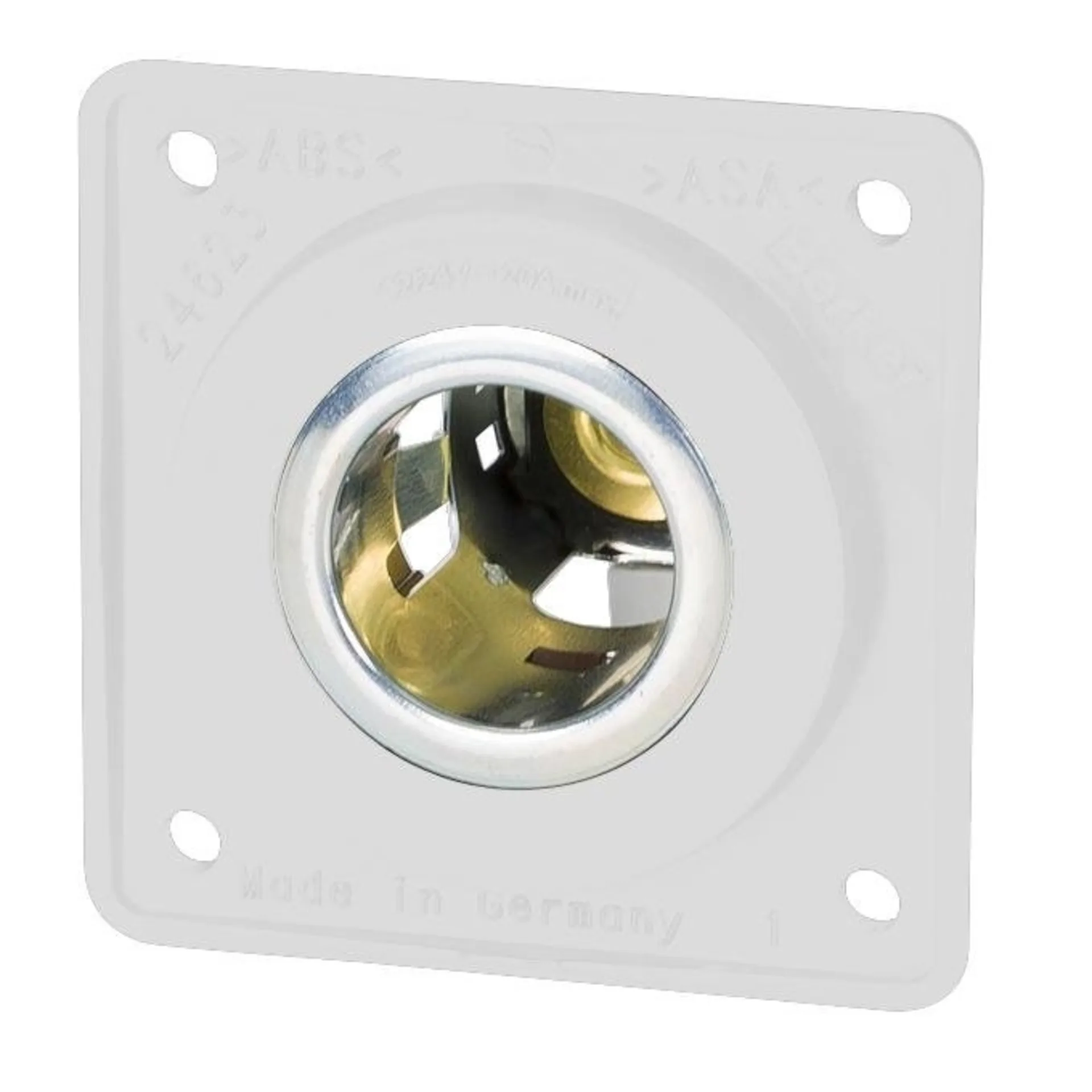 Beker Power Steckdose 12 V mit Flachsteckeranschluss polarweiß