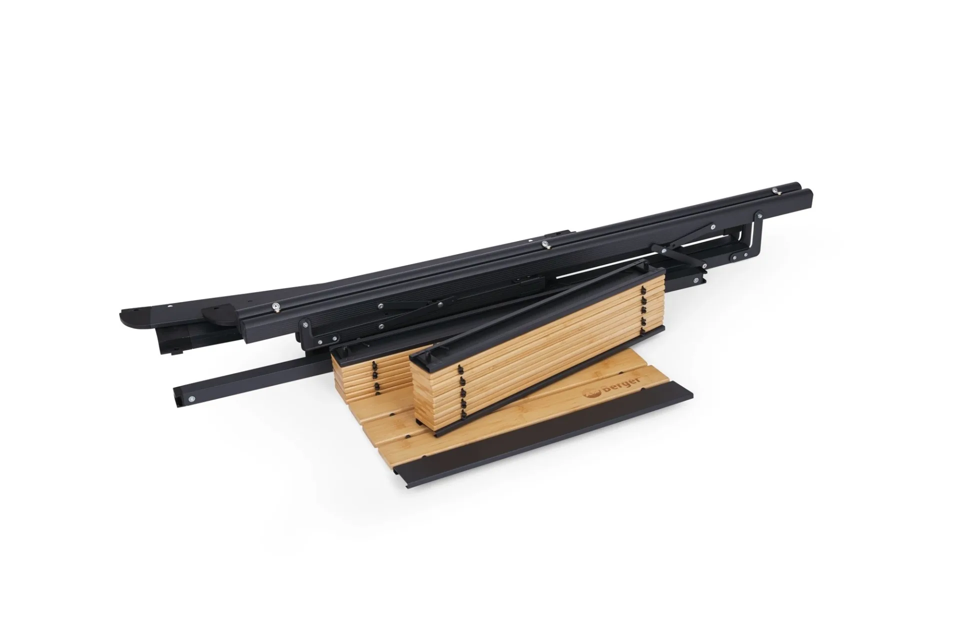 Berger Roya Alu-Bambus Rolltisch schwarz
