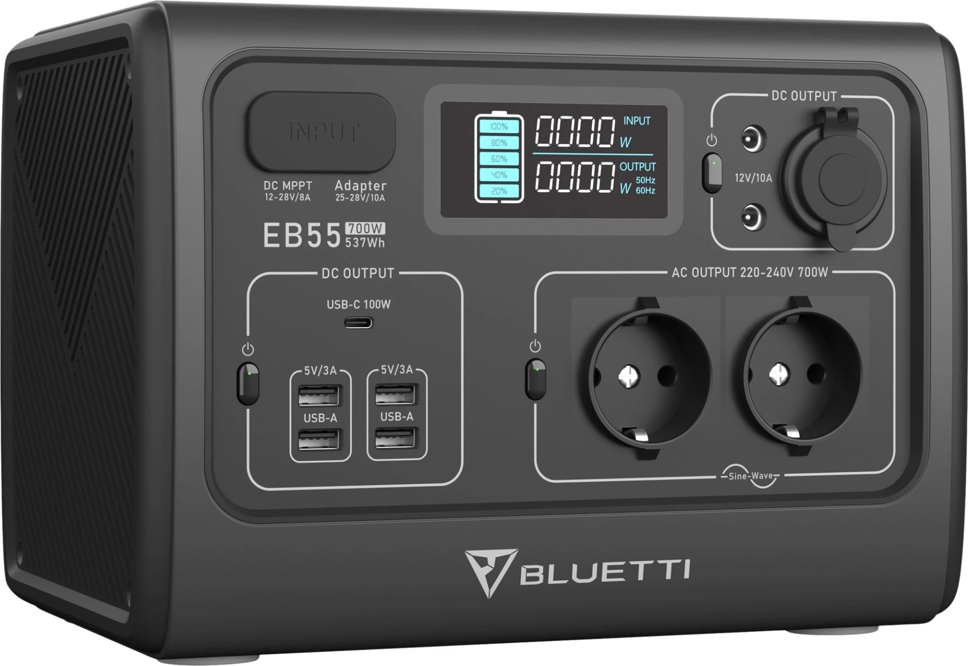 Station d'alimentation portable BLUETTI EB55 - Bleu - UE