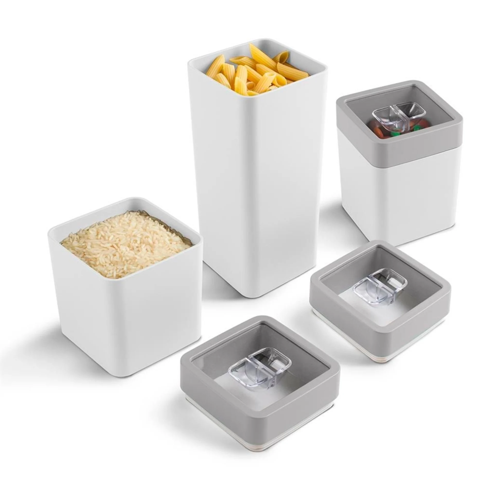 Sunware Sigma home Dry food 3er-Set weiß grau Sunware Sigma home Dry food 3er-Set weiß grau