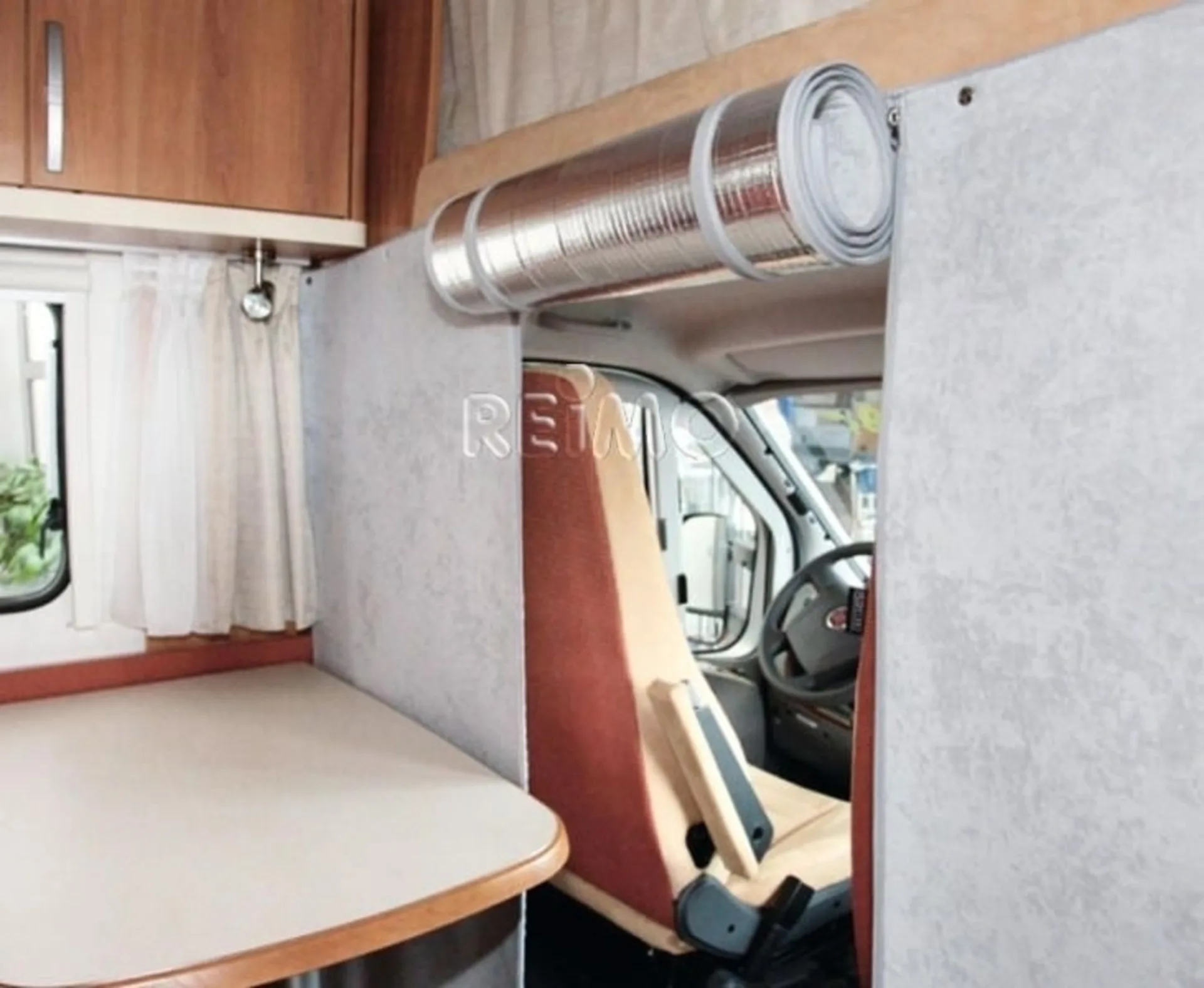 Thermo Trennvorhang f.Reisemobile mit Alkoven,Grau
