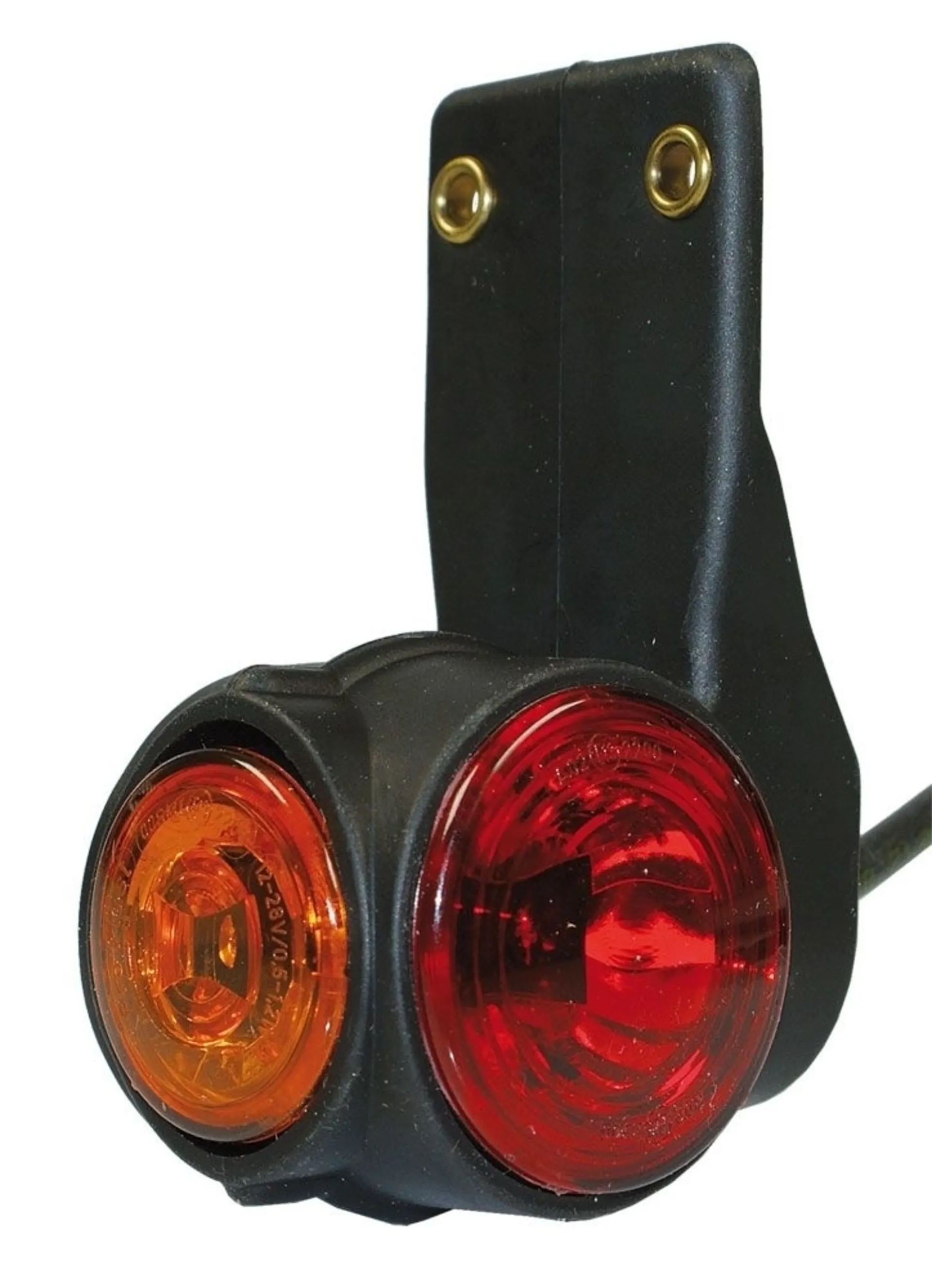 Umrissleuchte PRO-Superpoint III 12 / 24 V L+R 109.5 x 55 x 67 mm, rot / weiss / orange, Glühlampe 24 V im Lieferumfang Umrissleuchte PRO-Superpoint III 12 / 24 V L+R 109.5 x 55 x 67 mm, rot / weiss / orange, Glühlampe 24 V im Lieferumfang