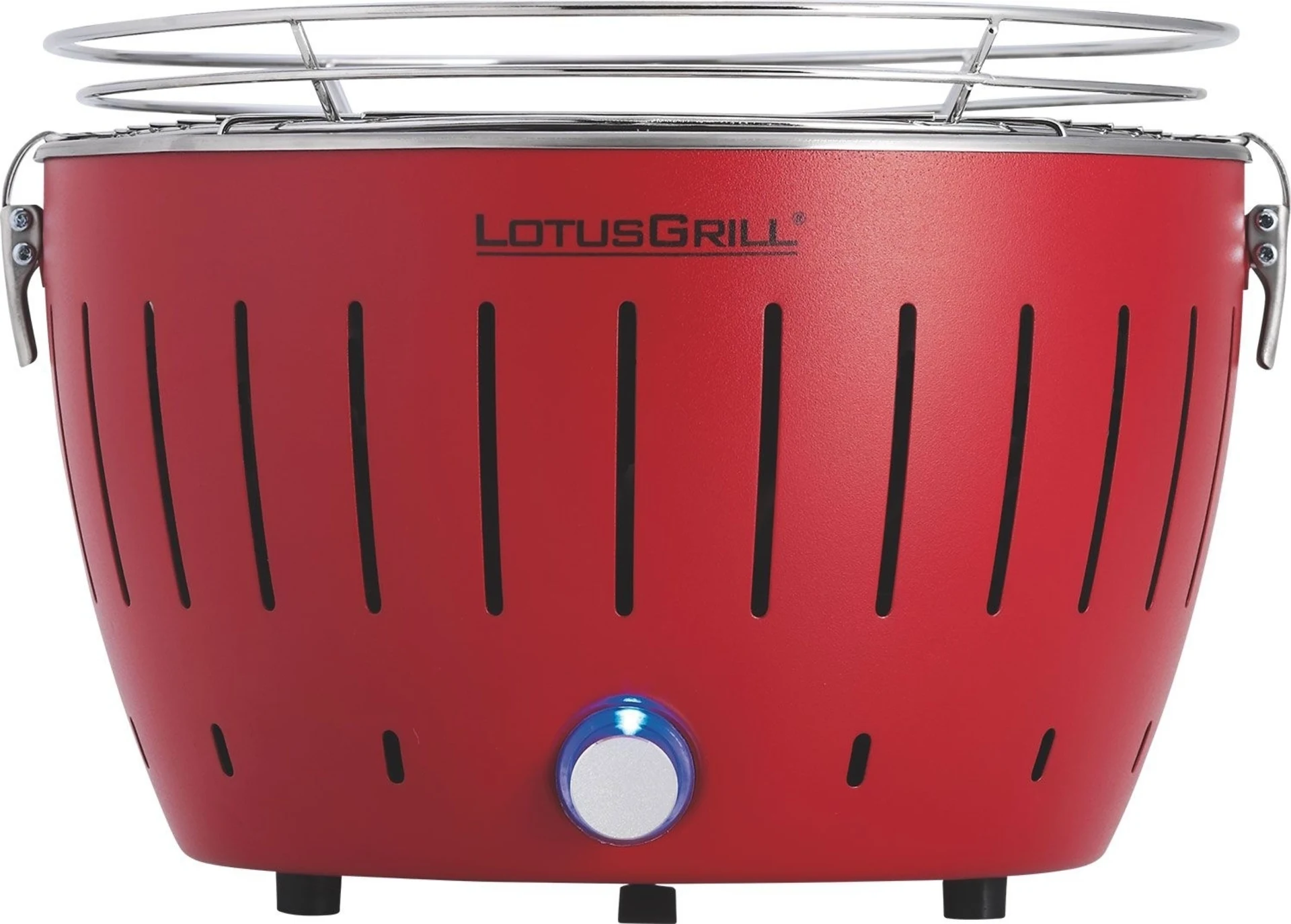 LotusGrill S Holzkohle- / Tischgrill mit Tragetasche Feuerrot