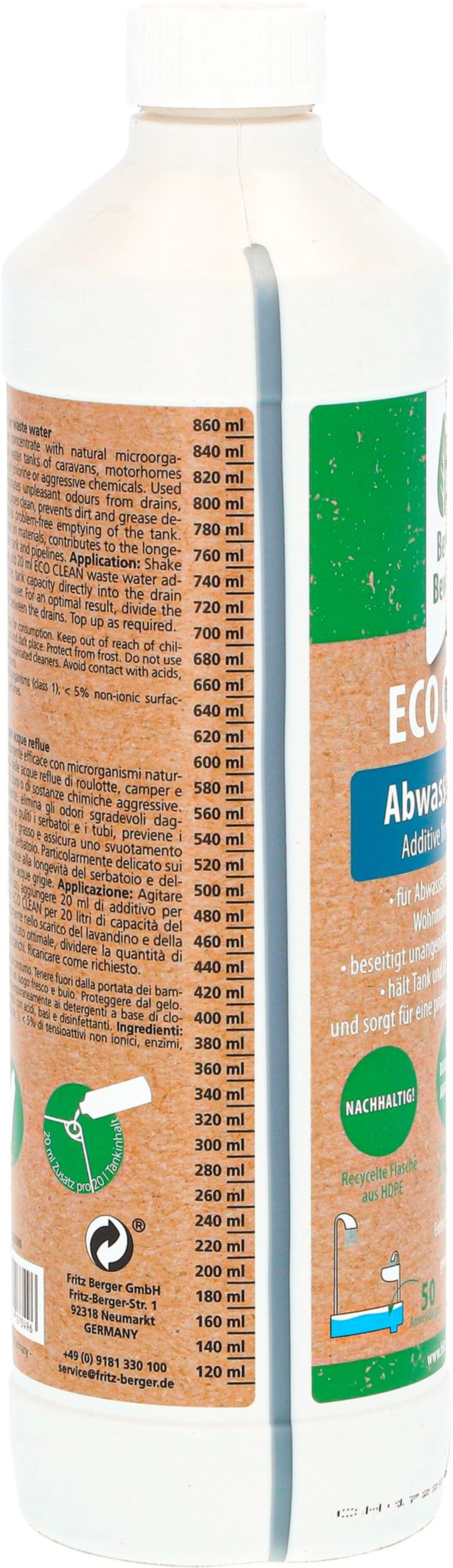 Berger Eco Clean Grauwassertankzusatz 1 Liter