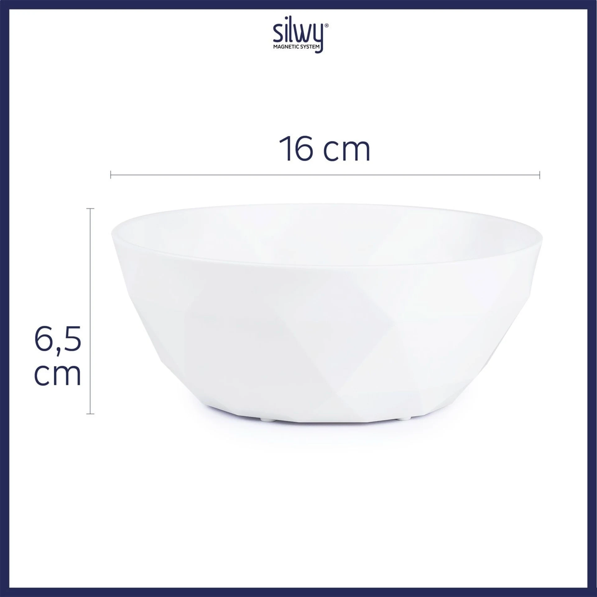 silwy® Magnet-Bowl Schüssel Set 6 Stück Weiß