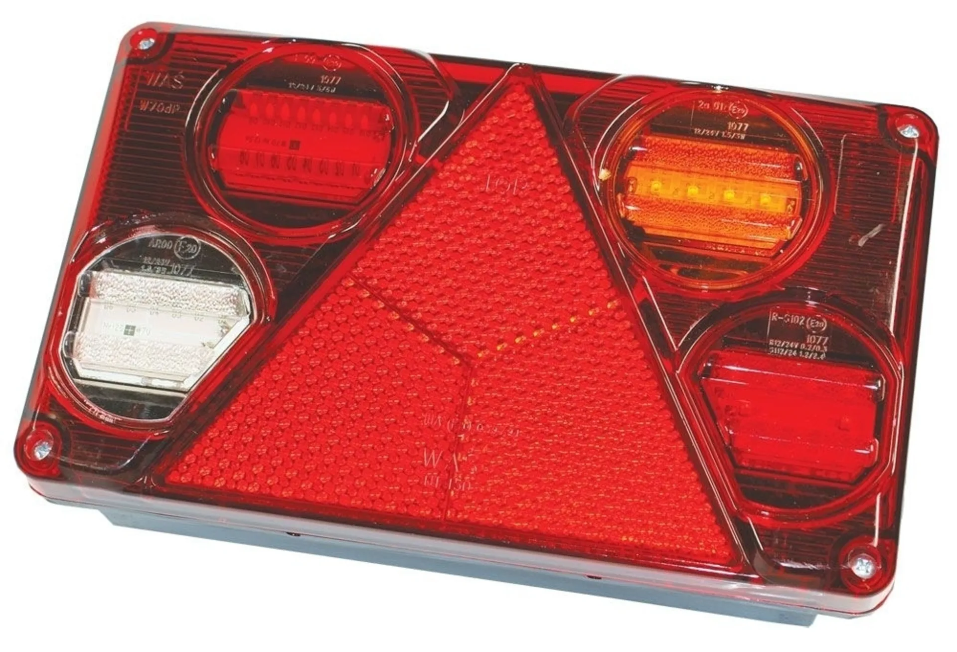 WAS - LED-Schlussleuchte 12/24 V rechts 232 x 142 x 60 mm, mit RFL und NSL WAS - LED-Schlussleuchte 12/24 V rechts 232 x 142 x 60 mm, mit RFL und NSL