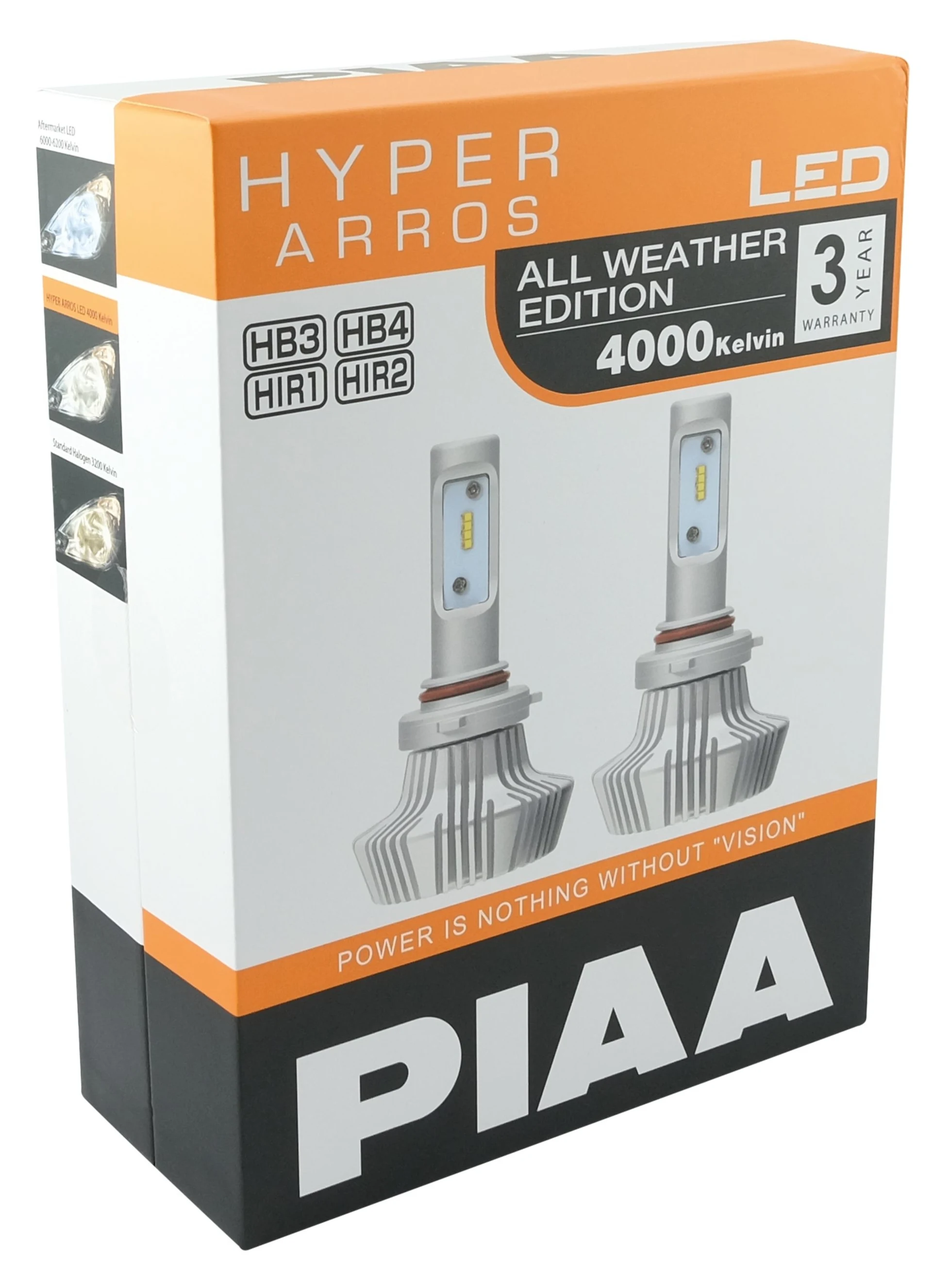 2 Stk. HB3/HB4 -LED Lampen 12/24 V 4000 lm 7G HB3 / HB4 / HIR1/ HIR2, *warmweiss* 4'000 K, 4'000 lm