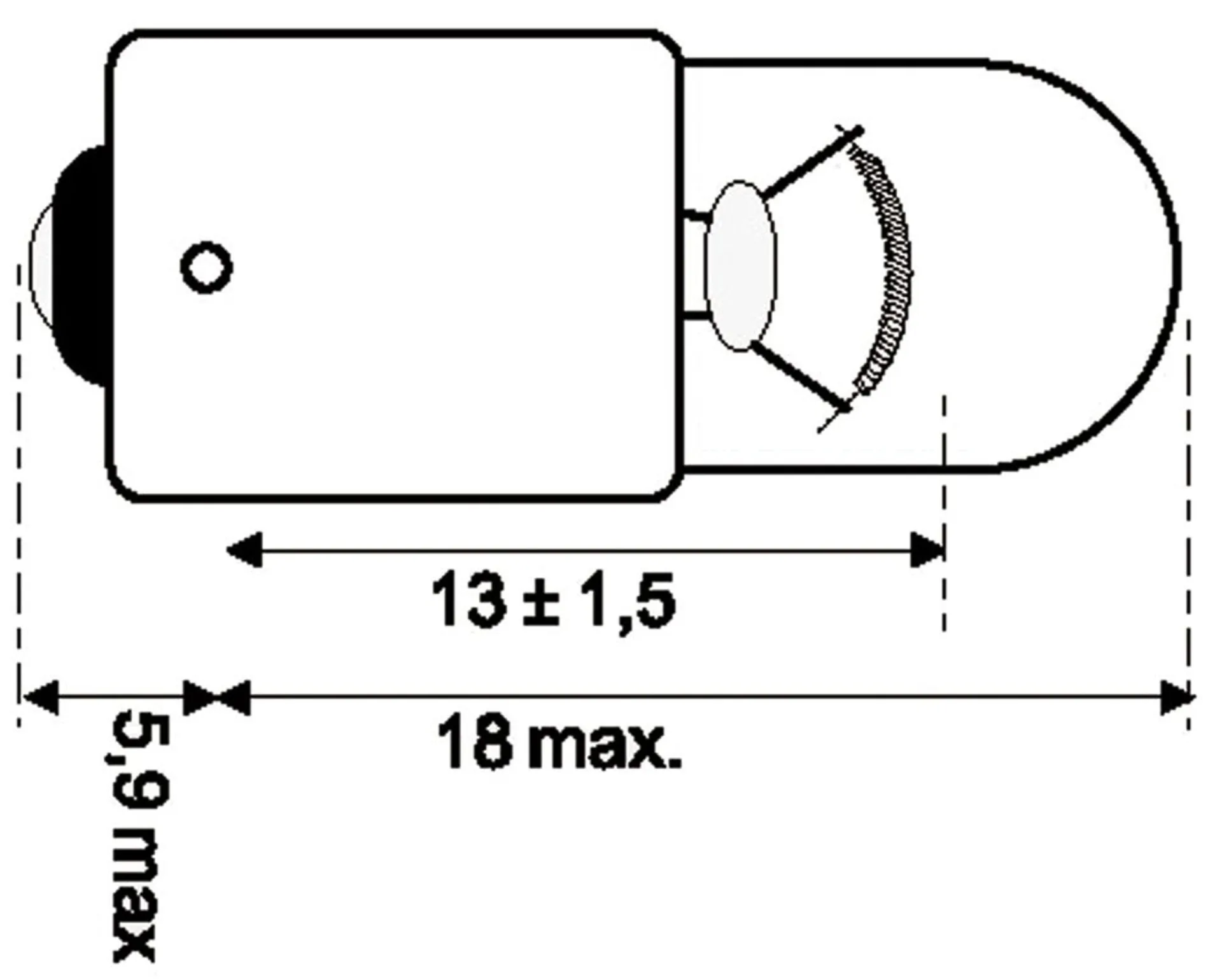 Jahn Glühlampe BA9s 12V 2W 12V 2W