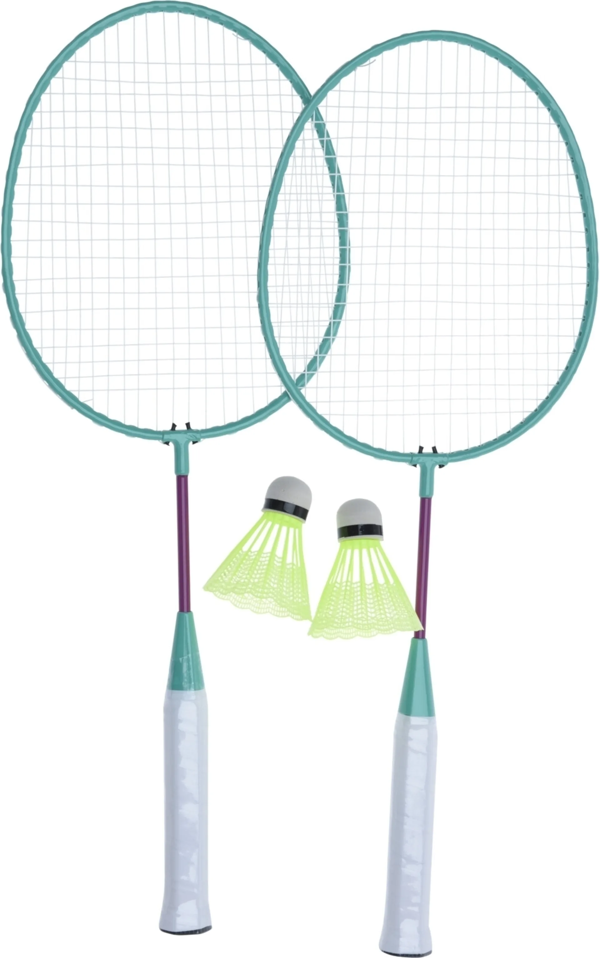 Badmintonset 4-teilig - 2 Schläger - 2 Federbälle