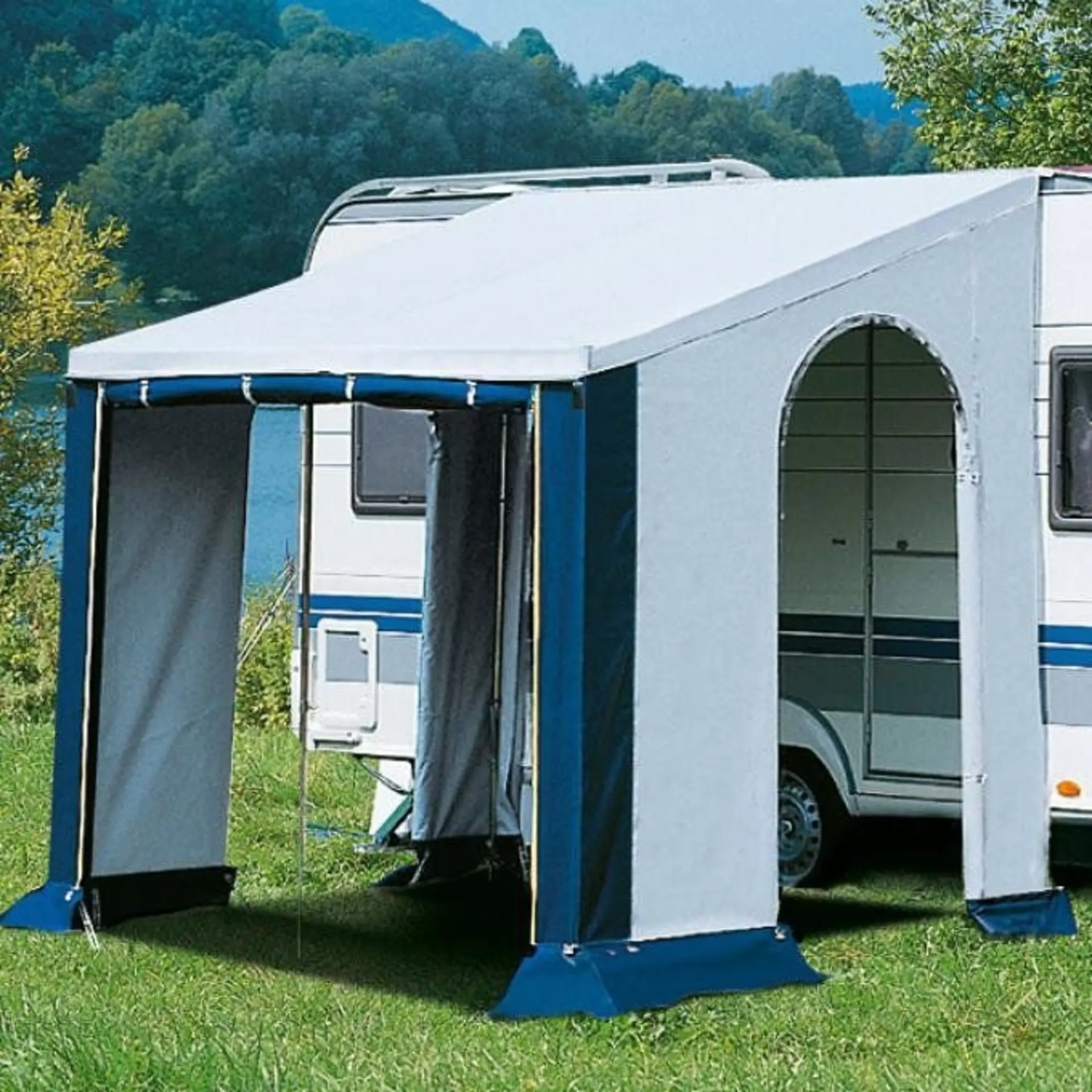 DWT Cortina II Auvent toutes saisons bleu 200 x 150 cm