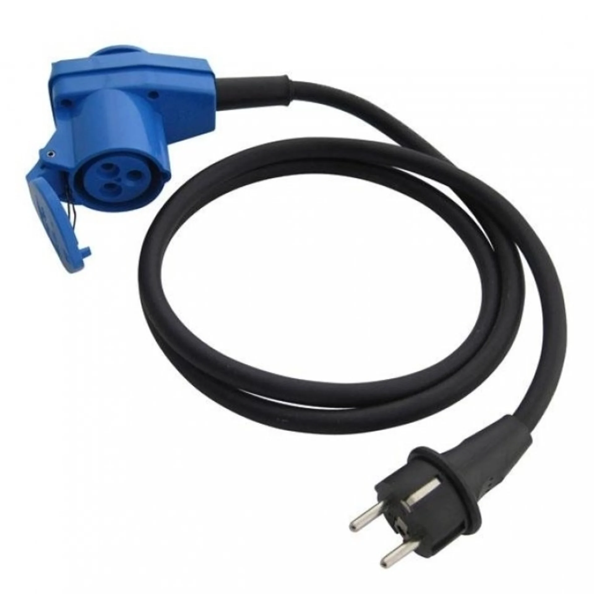 Adaptateur CEE prise coudée fiche à contact de protection 1,5 m Adaptateur CEE prise coudée fiche à contact de protection 1,5 m