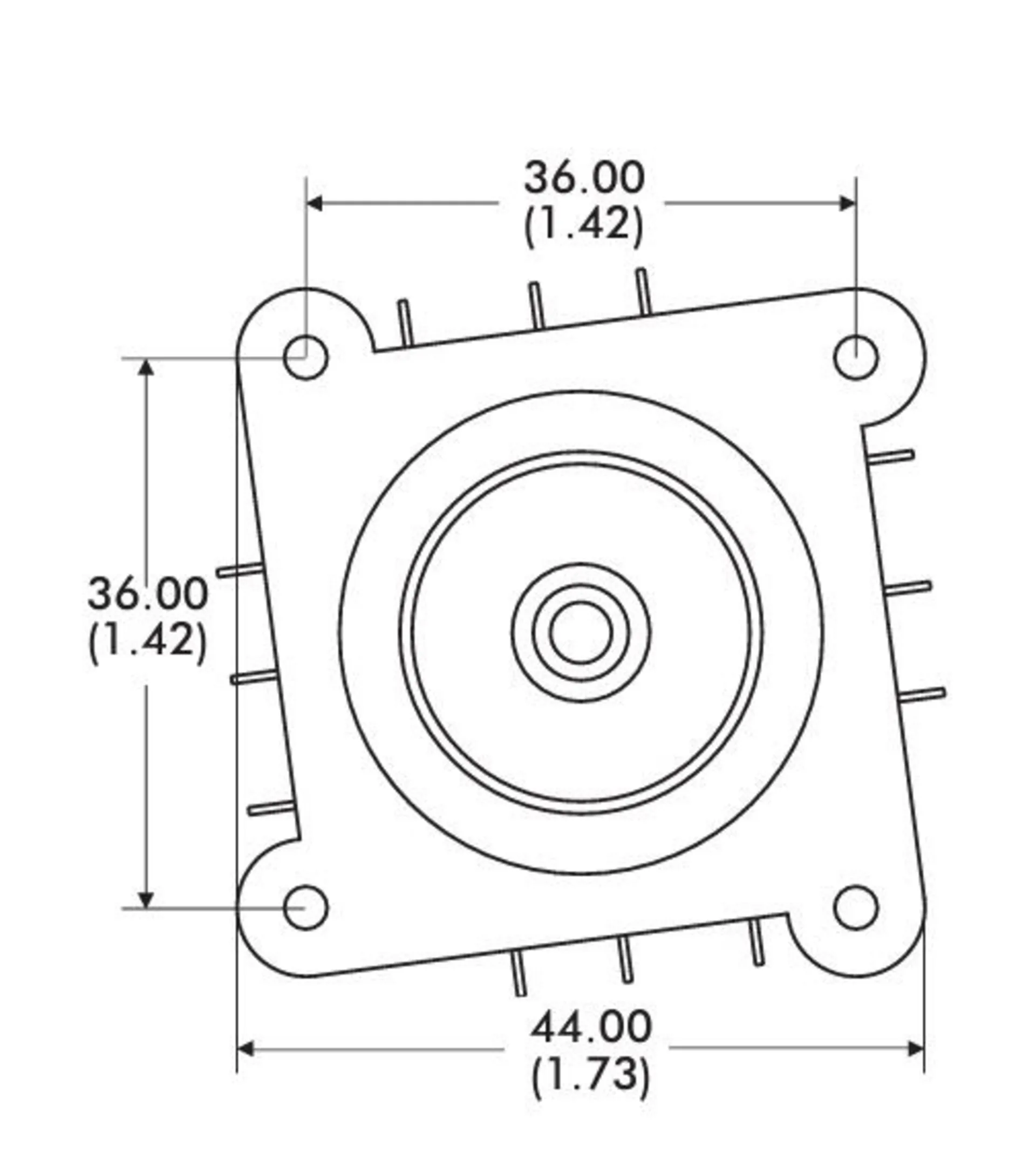 4-Wege Joystick mit Drucktaster 12/24 V 44 x 44 x 78 mm / 4 Richtungen / 1 Taster / Einbau
