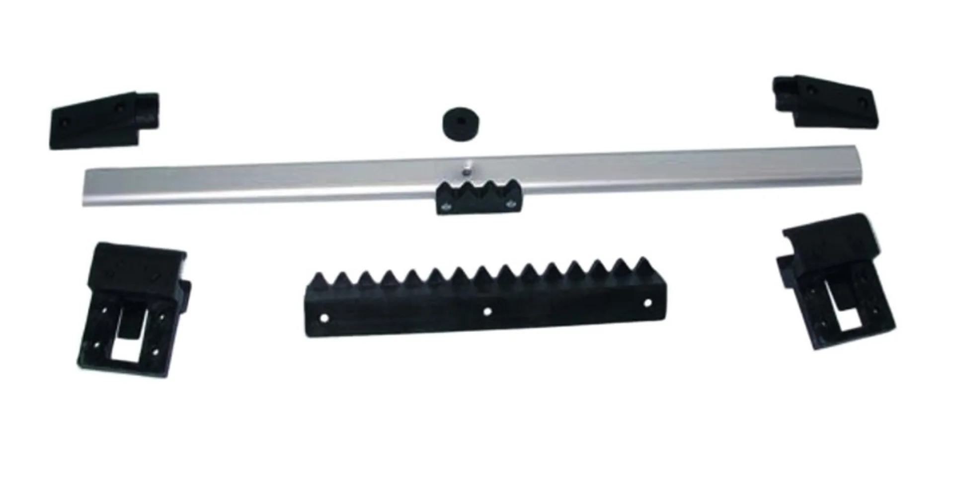 Glissière de table Stilo argent, 950mm - glissière de table en tube aluminium ovale Glissière de table Stilo argent, 950mm - glissière de table en tube aluminium ovale