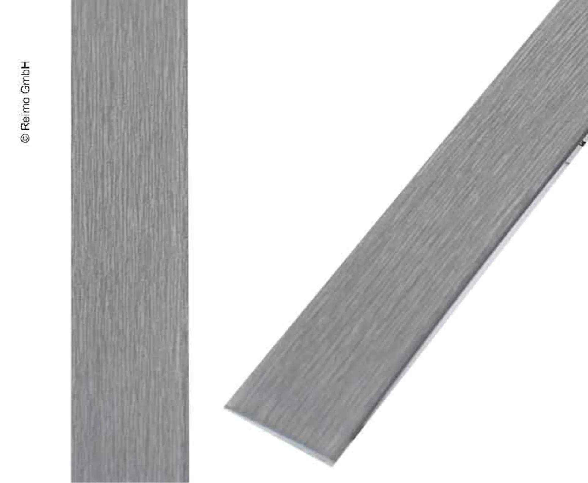 Kantenumleimer 20x2mm 3-D Edelstahl gebürstet lfm.