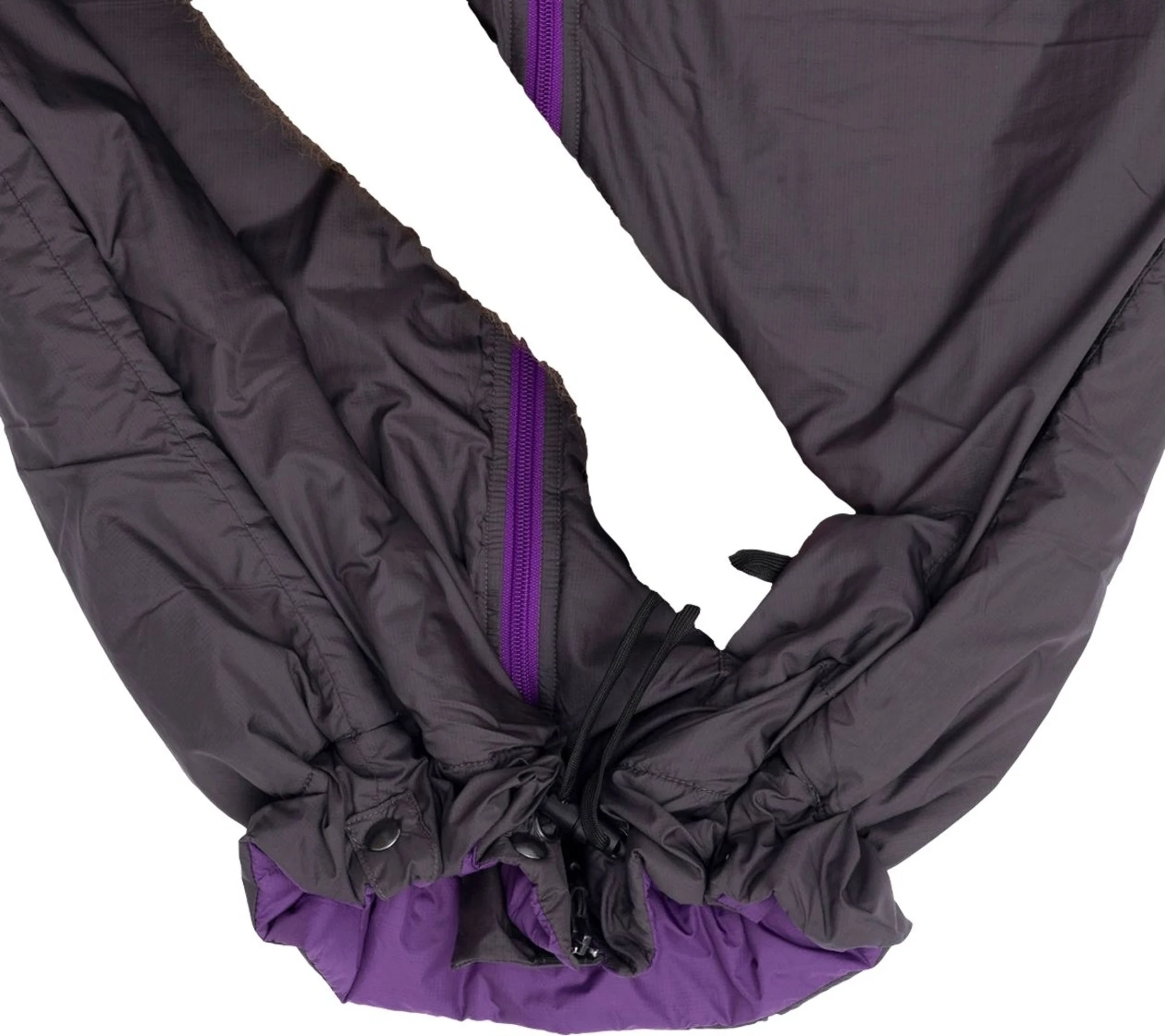 Bergstop Cozybag Comfort Multifunktionsschlafsack mit Ärmeln grau lila XL 250 cm