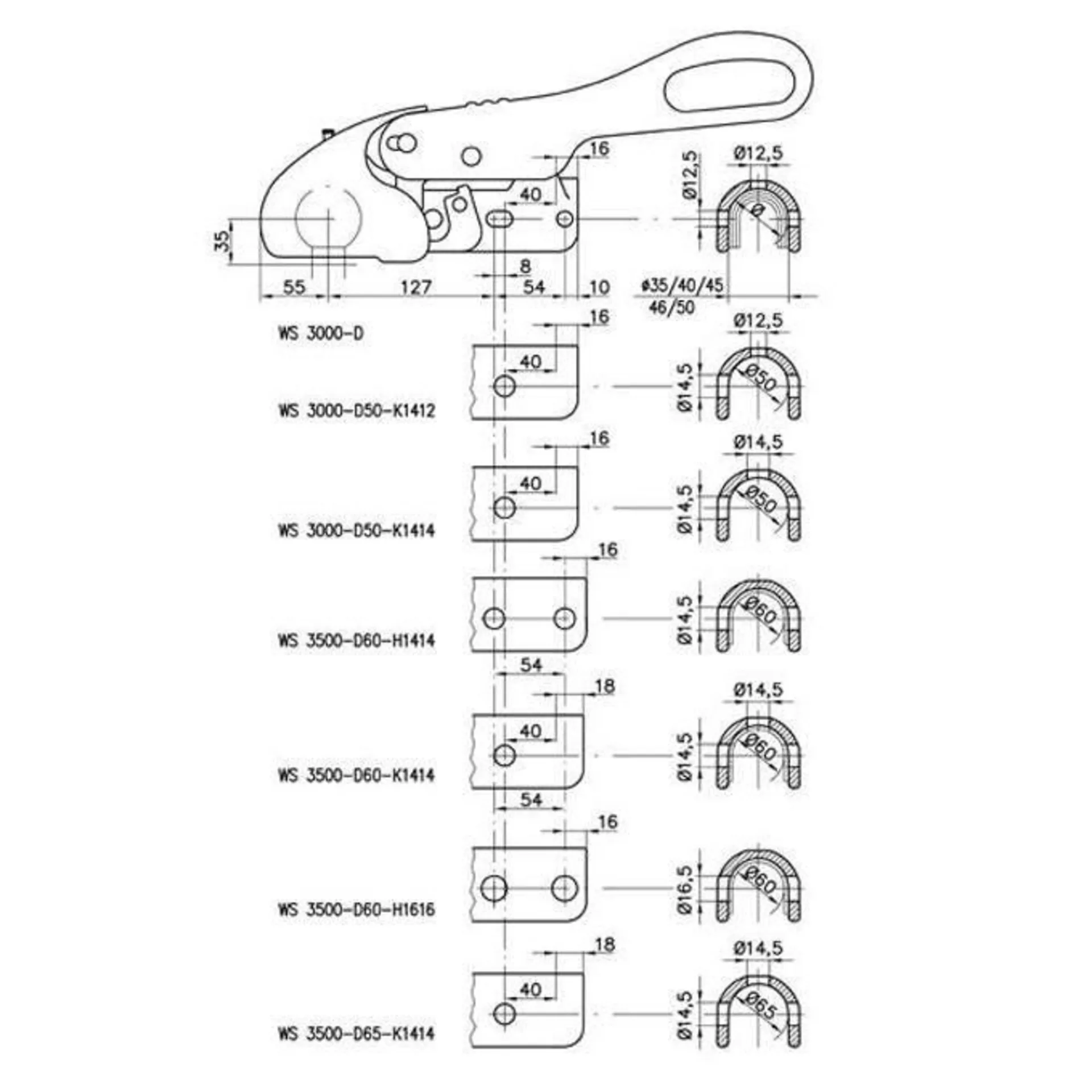 Winterhoff WS 3000 D Accouplement de stabilisation