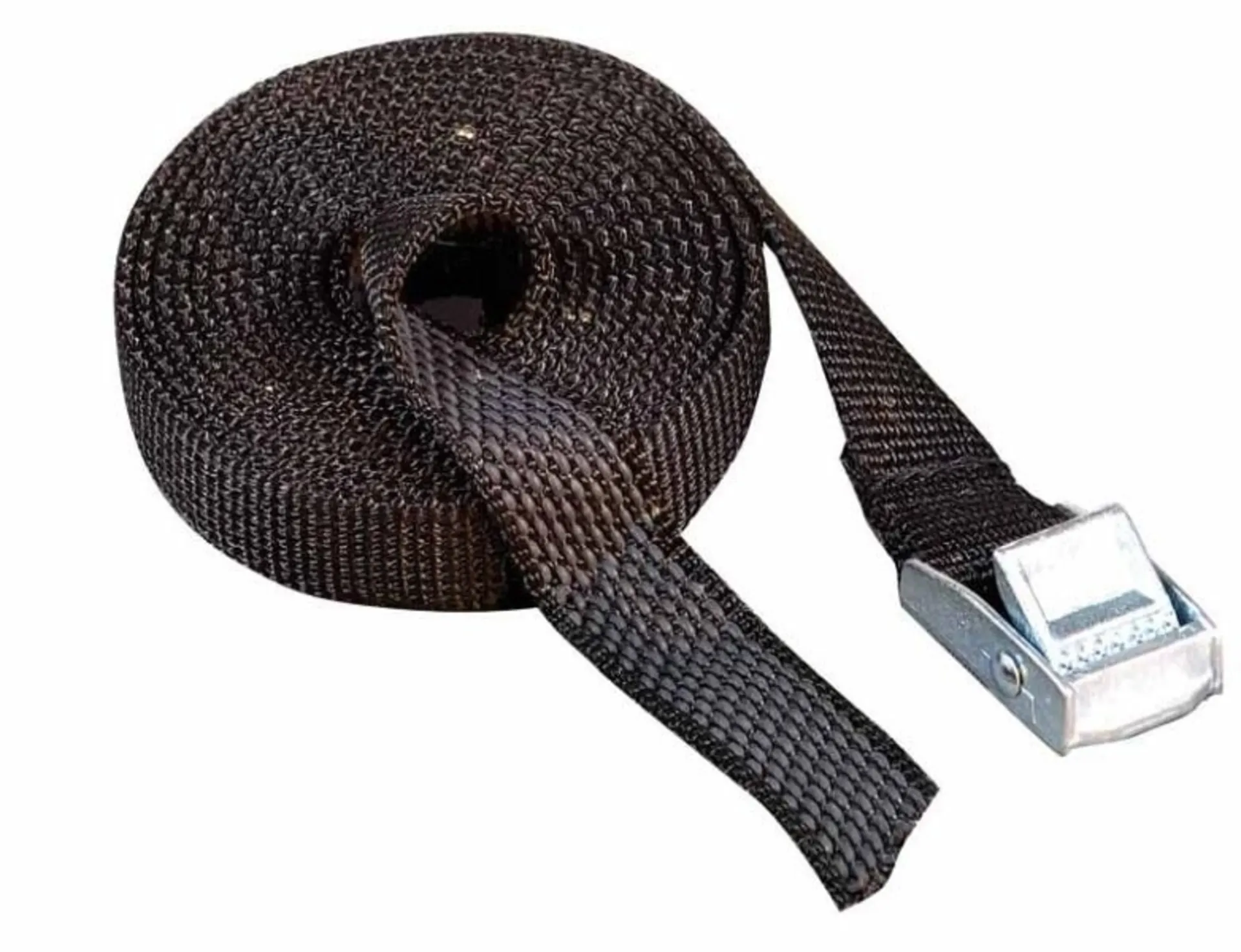 Gummierte Spanngurte, 2 Stück, 2m x 18mm, schwarz