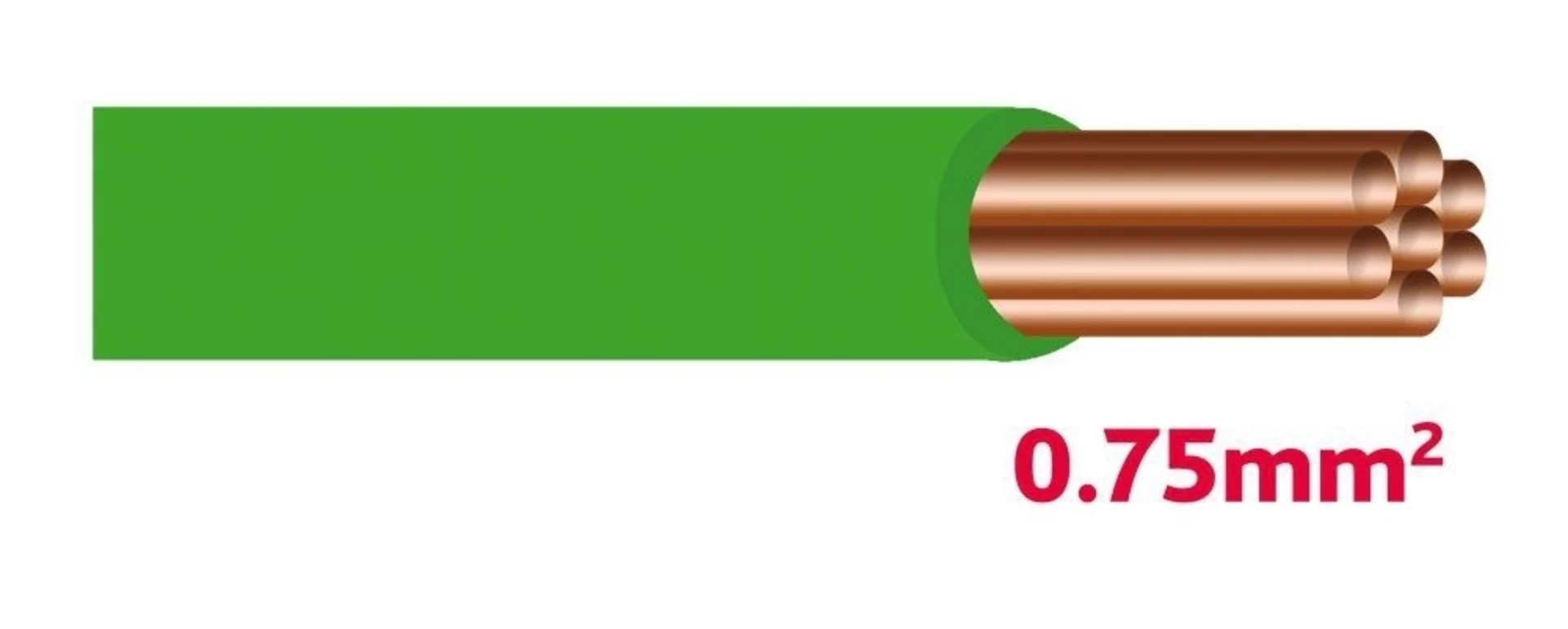 SGF Câble lumineux pour voiture 0,75mm2 vert
