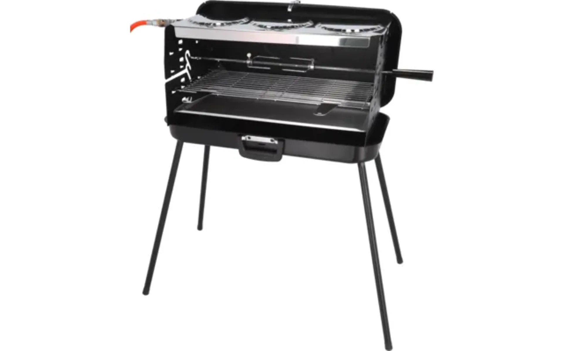 Berger 3-Flammen Koffergasgrill Schwarz 30 mbar