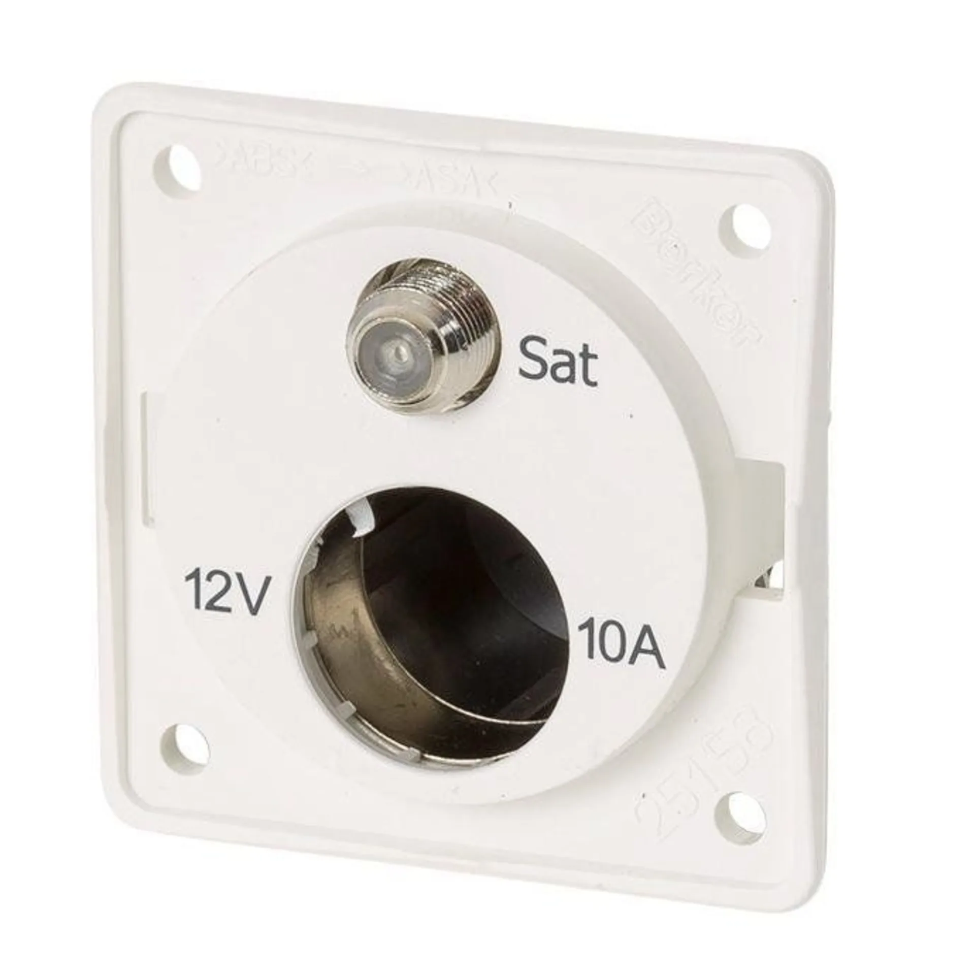 Prise combinée 12V+ SAT blanc
