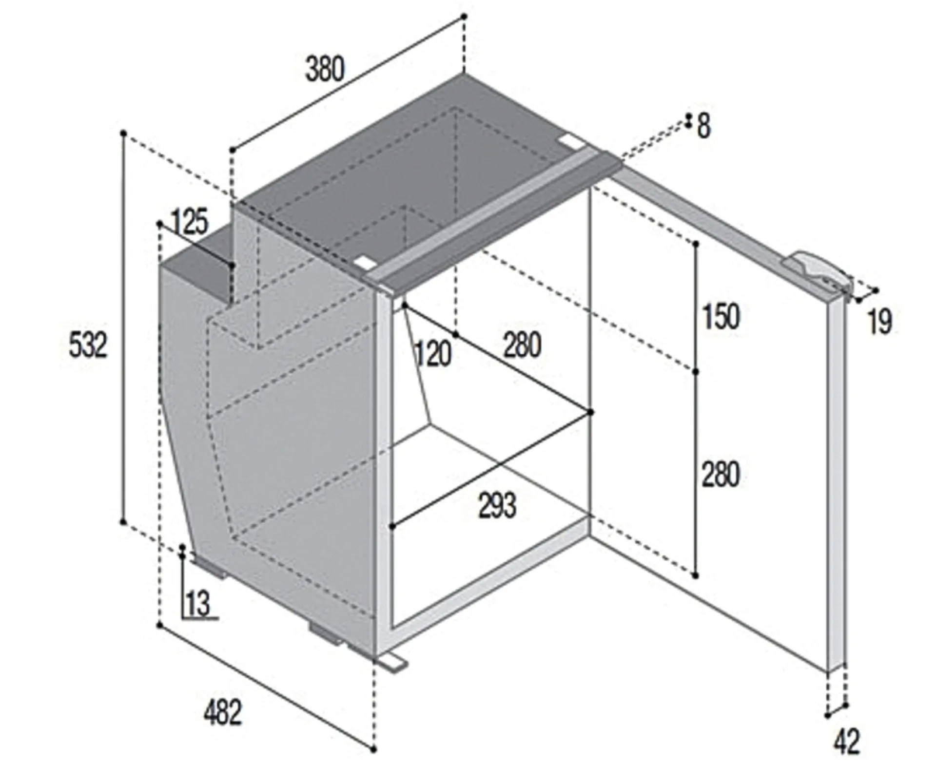 Kompressor-Kühlschrank C51i - 51 l - Schwarz