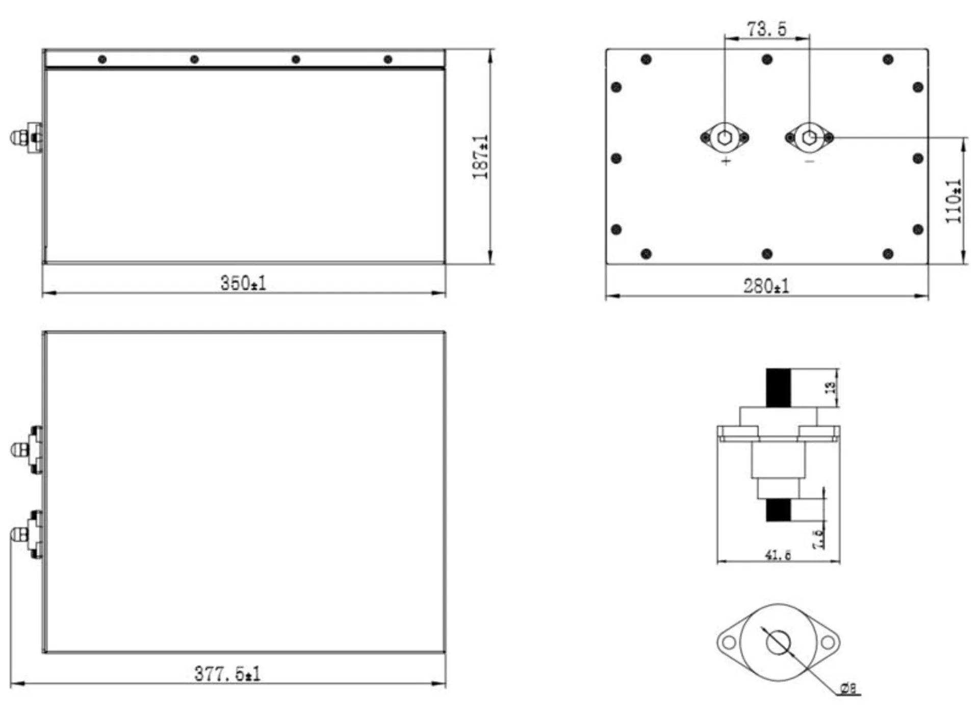 Untersitz-Batterie Fiat Ducato LiFePO4 12V 200Ah mit Metallgehäuse, Bluetooth und Heizfunktion