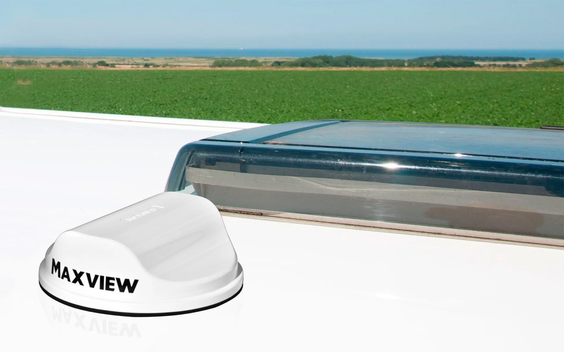 Maxview Roam mobile 4G/5G - Antenne WiFi avec routeur blanc