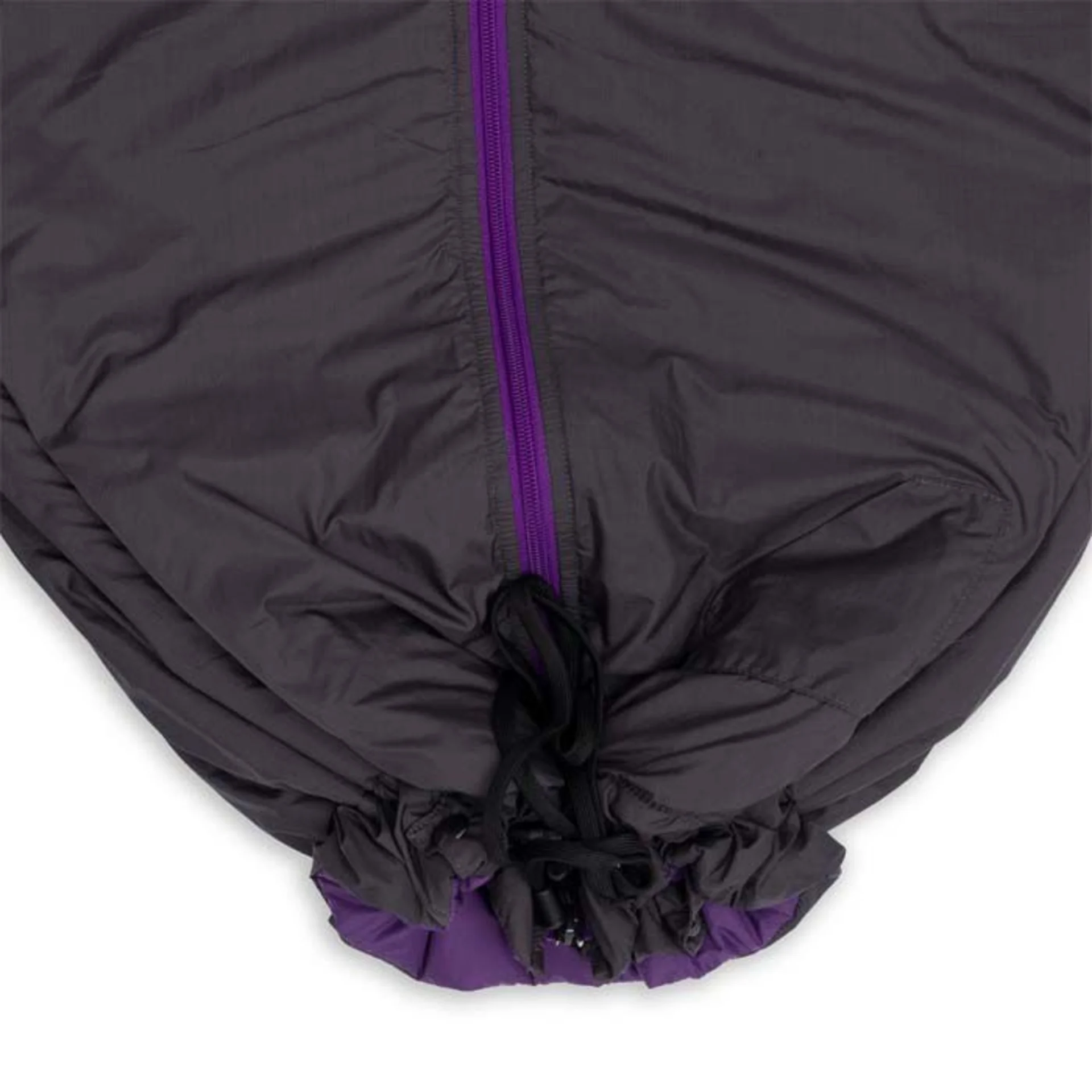 Bergstop Cozybag Comfort Multifunktionsschlafsack mit Ärmeln grau lila S 210 cm