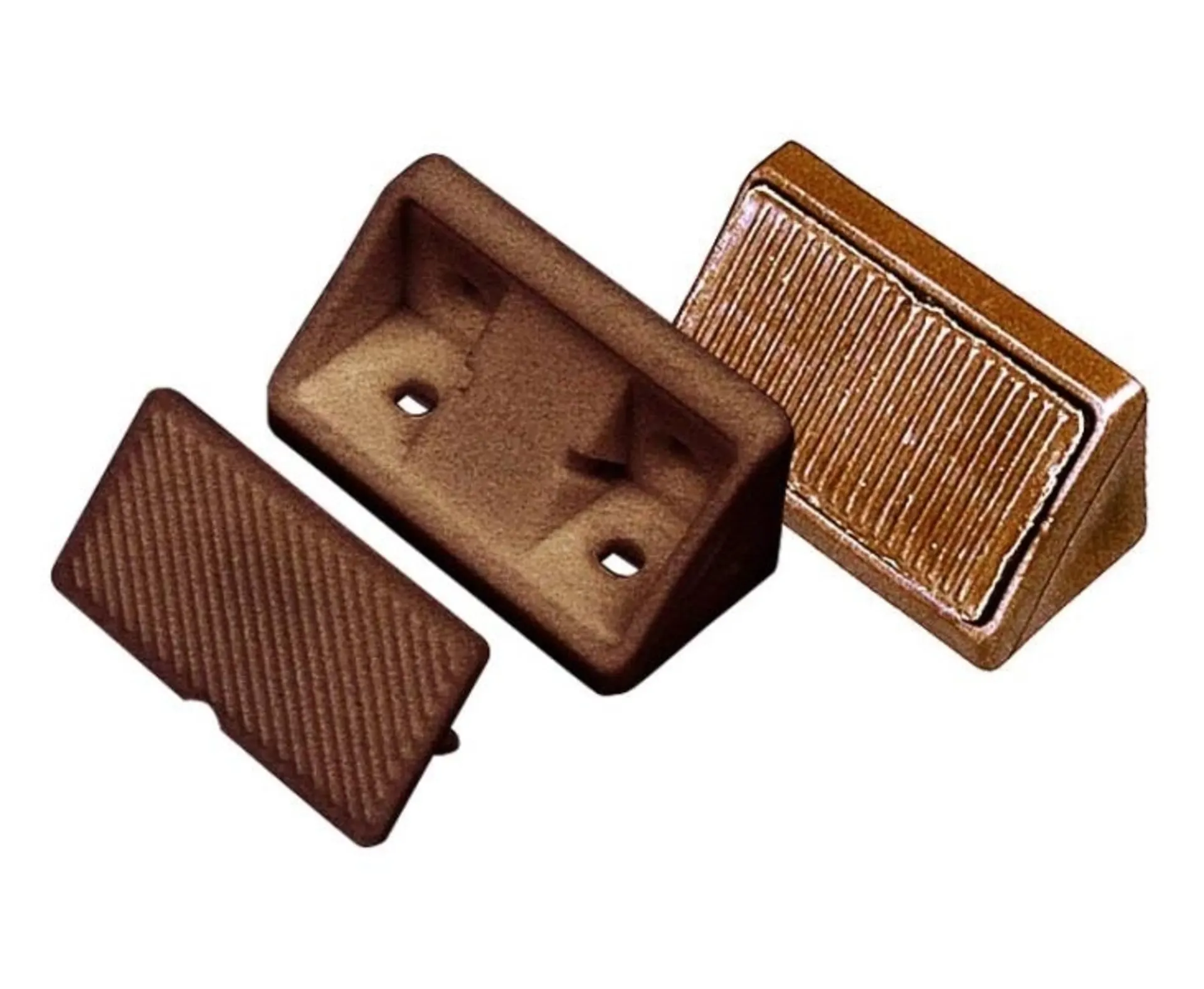 Attaches pour meubles avec capuchon, marron. 10 pièces. Emballage en libre-service